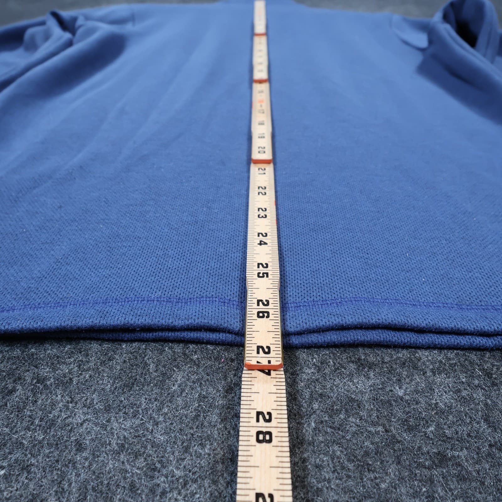 Adidas Quarter Zip Pullover Mens Medium Blue Excellent Textured Chest Pocket - Thumbnail 5