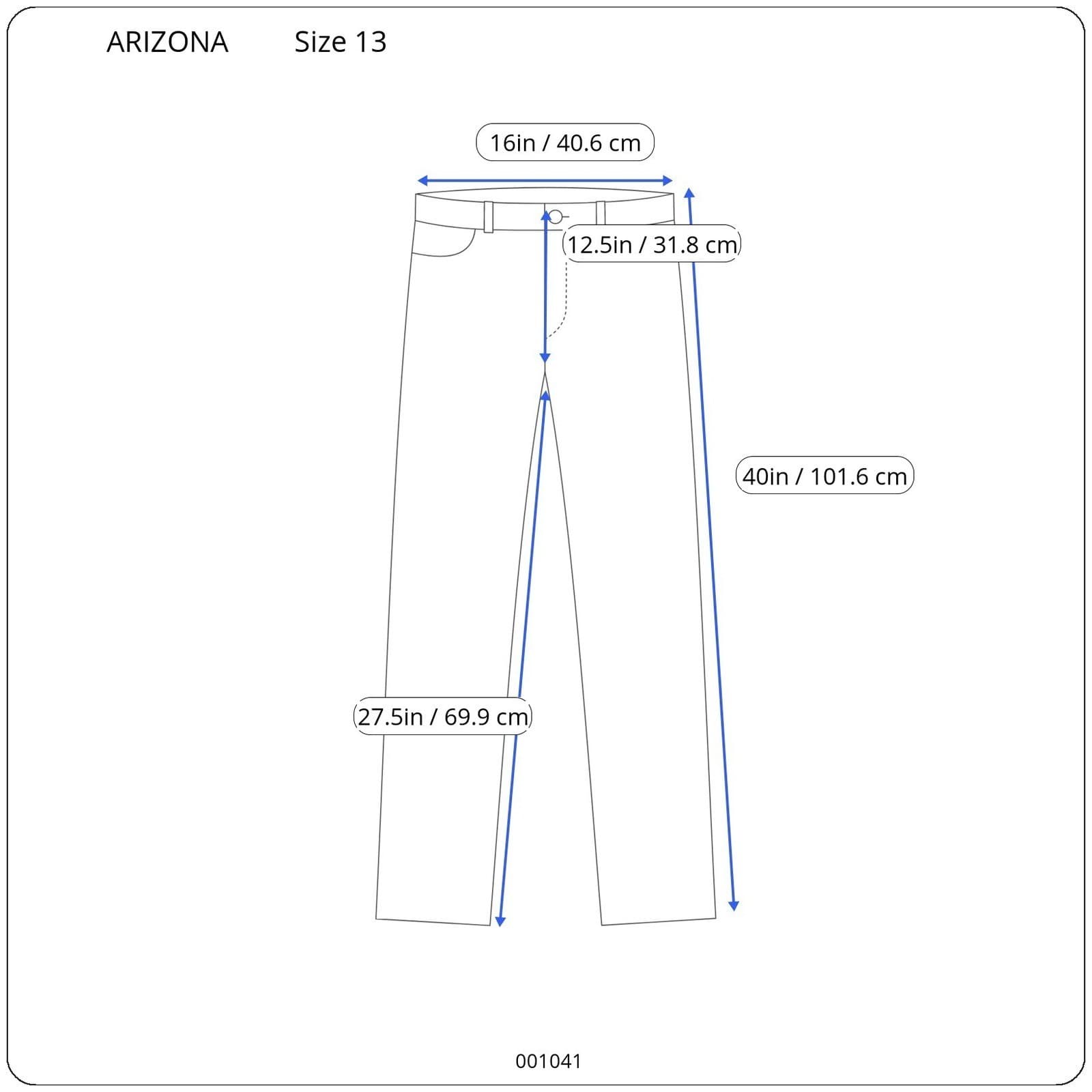 ARIZONA JEAN CO Womens Light Wash Denim Jeans Size 13 High Rise Straight Leg - Thumbnail 8