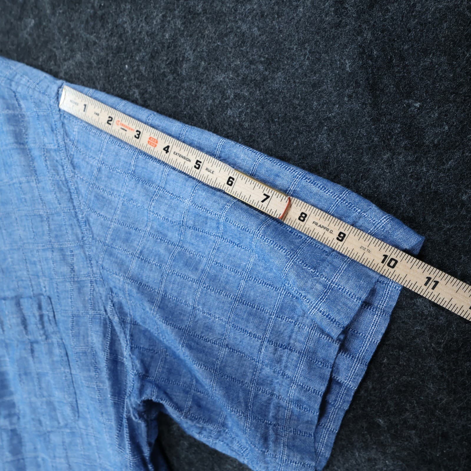 Weatherproof Vintage Shirt Mens XL Blue Excellent Washable Linen Short Sleeve - Thumbnail 4