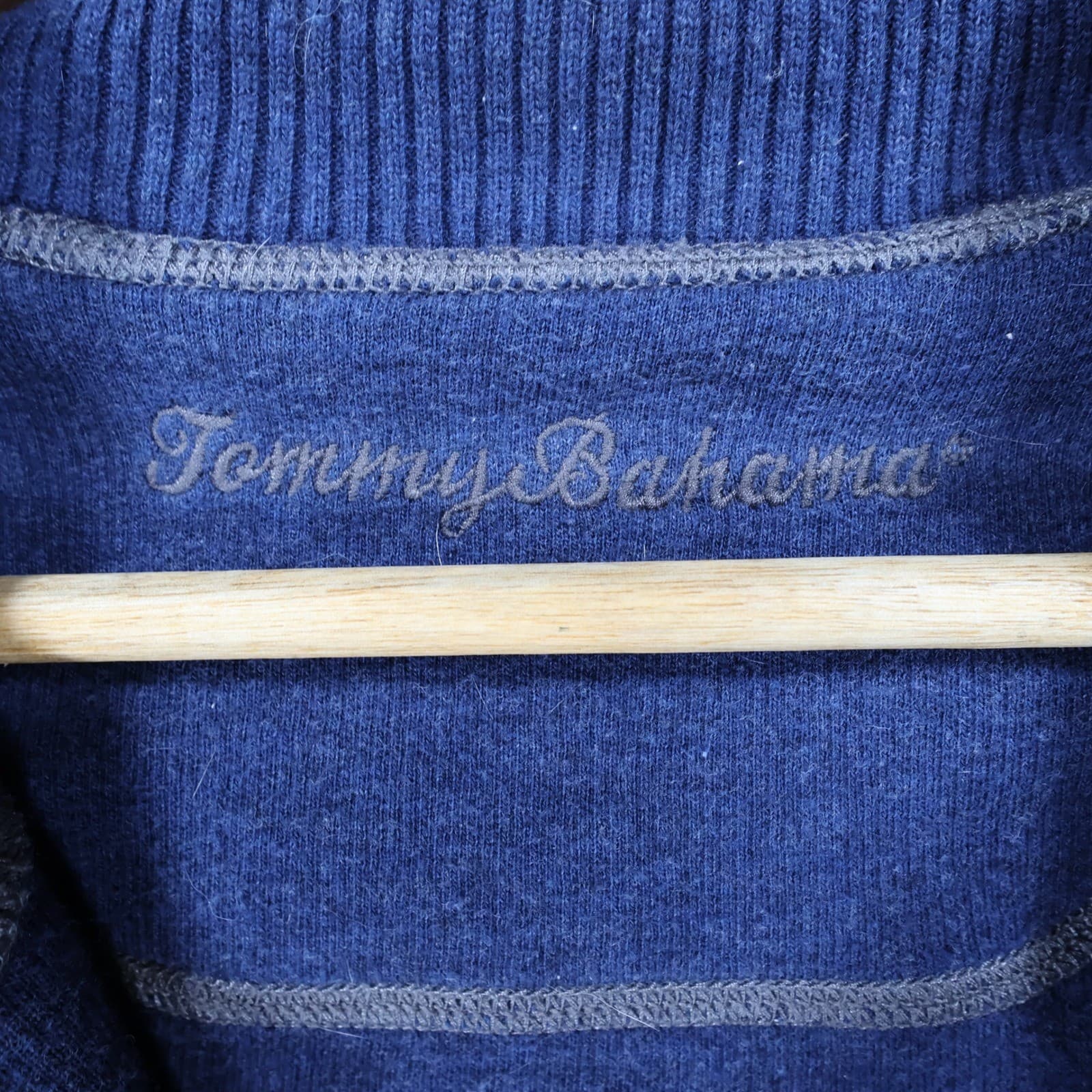 Tommy Bahama Quarter Zip Mens XL Gray Excellent Reversible Cotton - Thumbnail 7