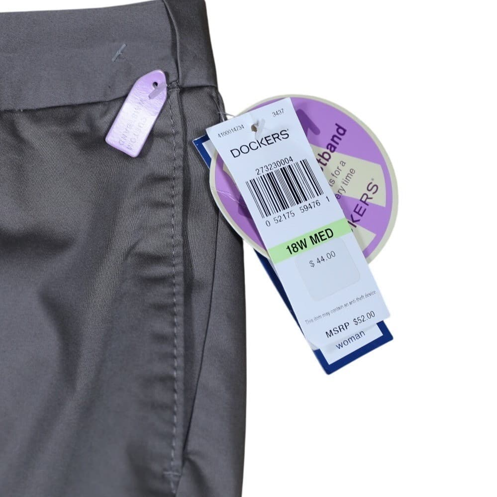DOCKERS Womens 18W Medium Grey Bootcut Dress Pants Mid Rise Stretch NWT - Thumbnail 7