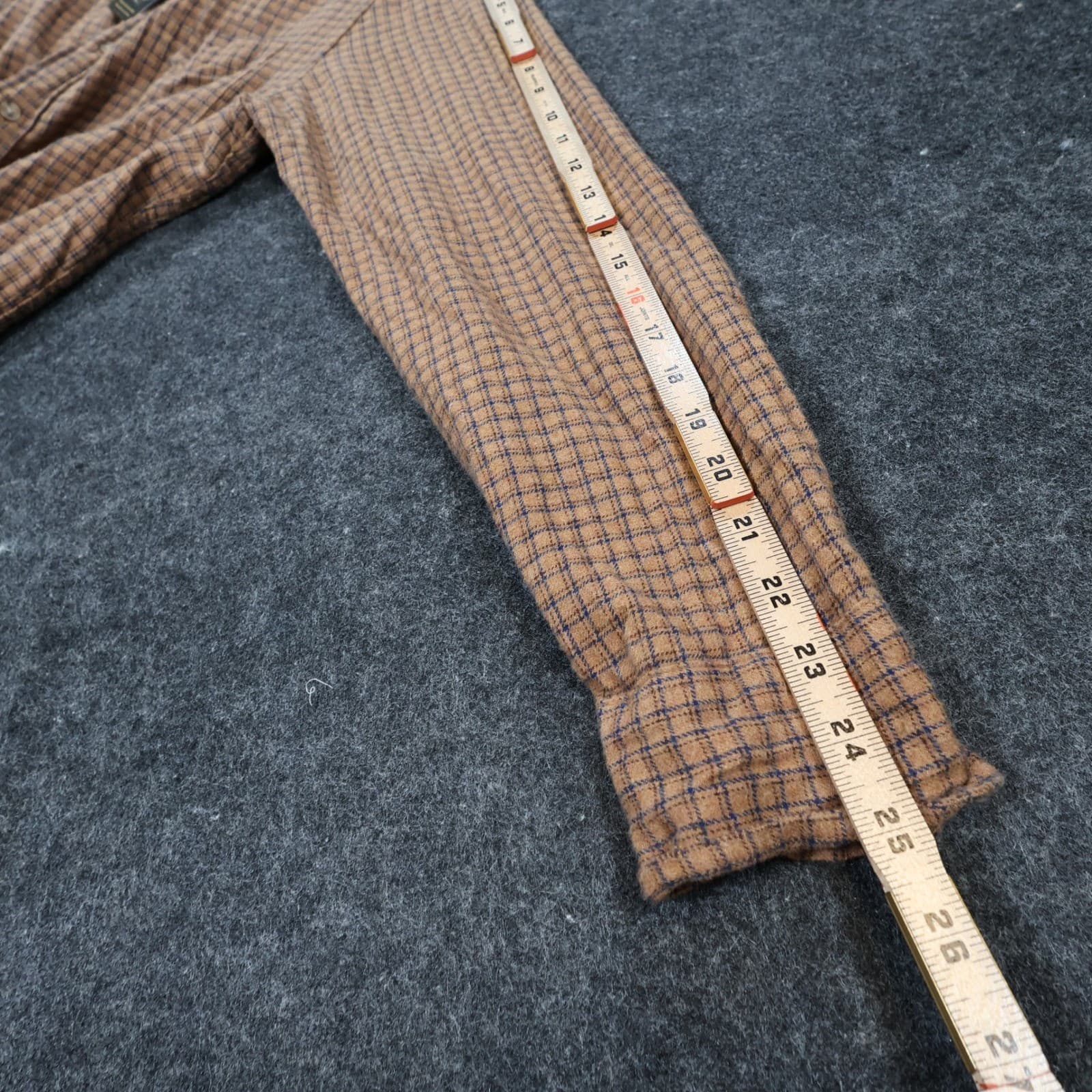 J.Crew Button Down Mens M Brown Excellent Plaid Brushed Twill - Thumbnail 4