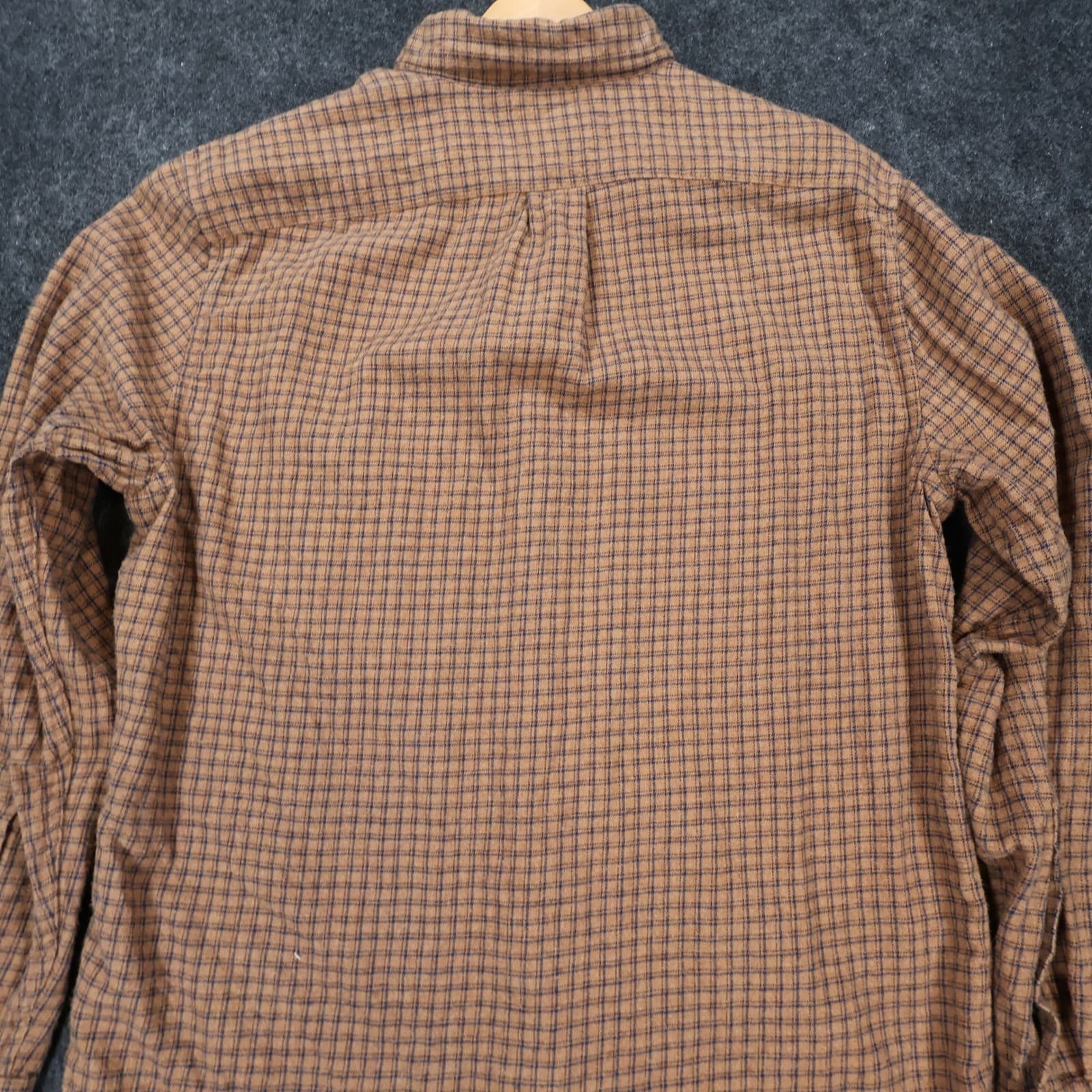 J.Crew Button Down Mens M Brown Excellent Plaid Brushed Twill - Thumbnail 10