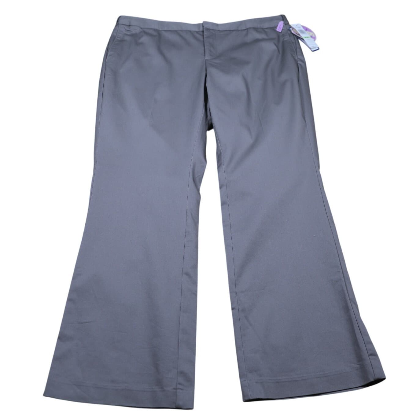 DOCKERS Womens 18W Medium Grey Bootcut Dress Pants Mid Rise Stretch NWT - Thumbnail 5