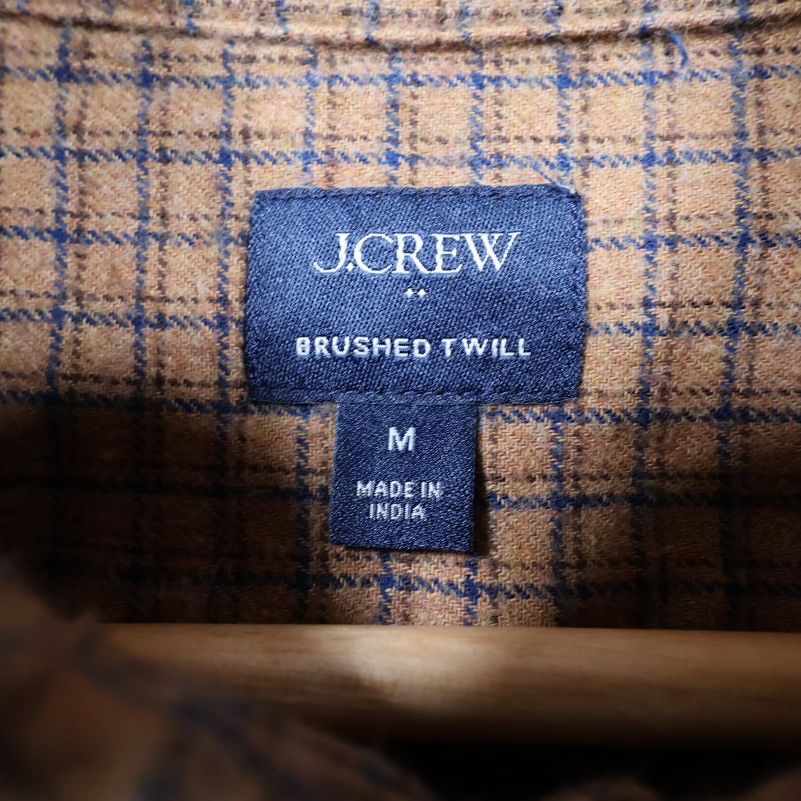 J.Crew Button Down Mens M Brown Excellent Plaid Brushed Twill - Thumbnail 7