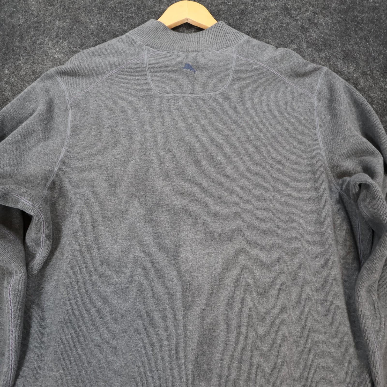 Tommy Bahama Quarter Zip Mens XL Gray Excellent Reversible Cotton - Thumbnail 11