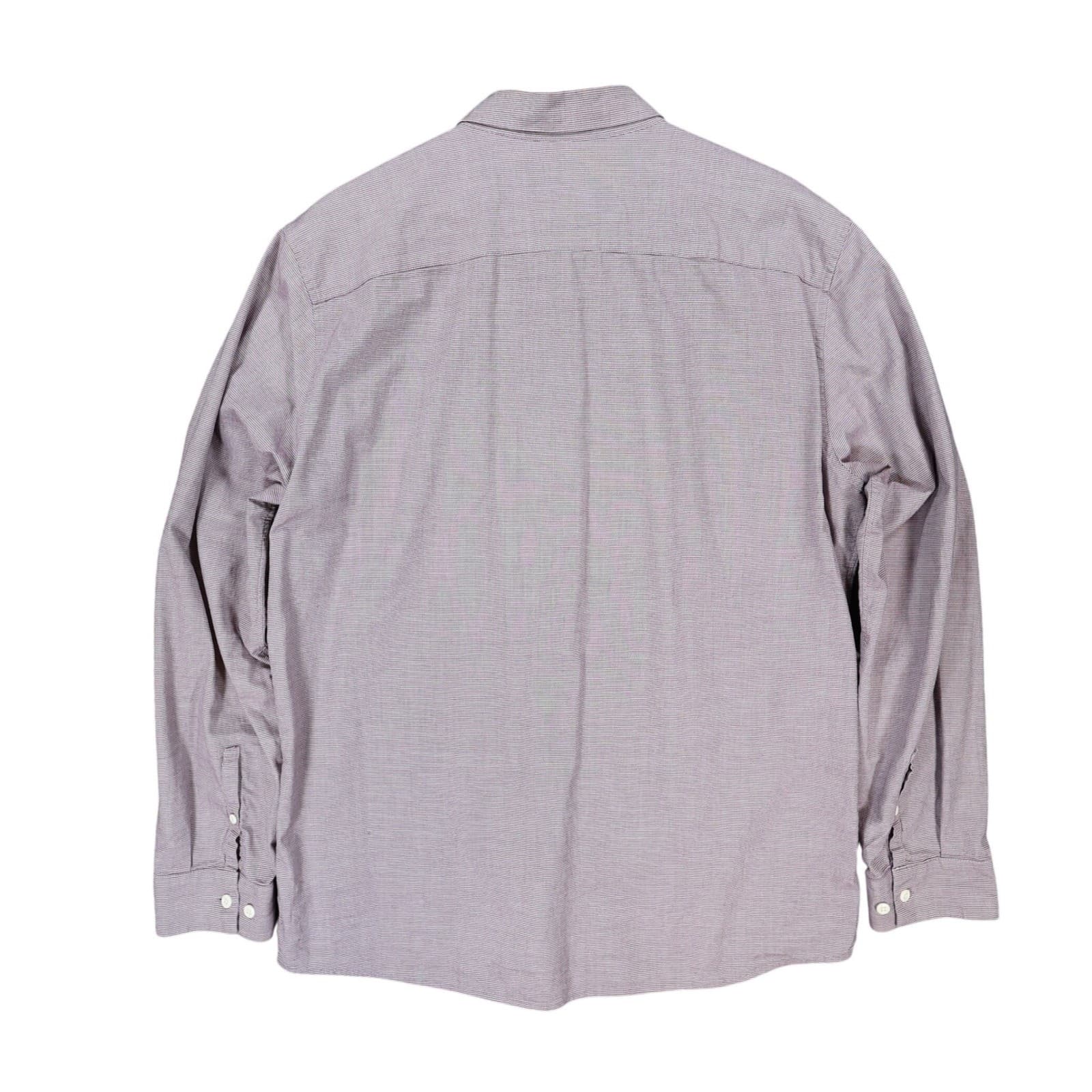 A-FRAME Button Up Mens L Purple Excellent Slim Fit Stretch Micro Stripe - Thumbnail 2