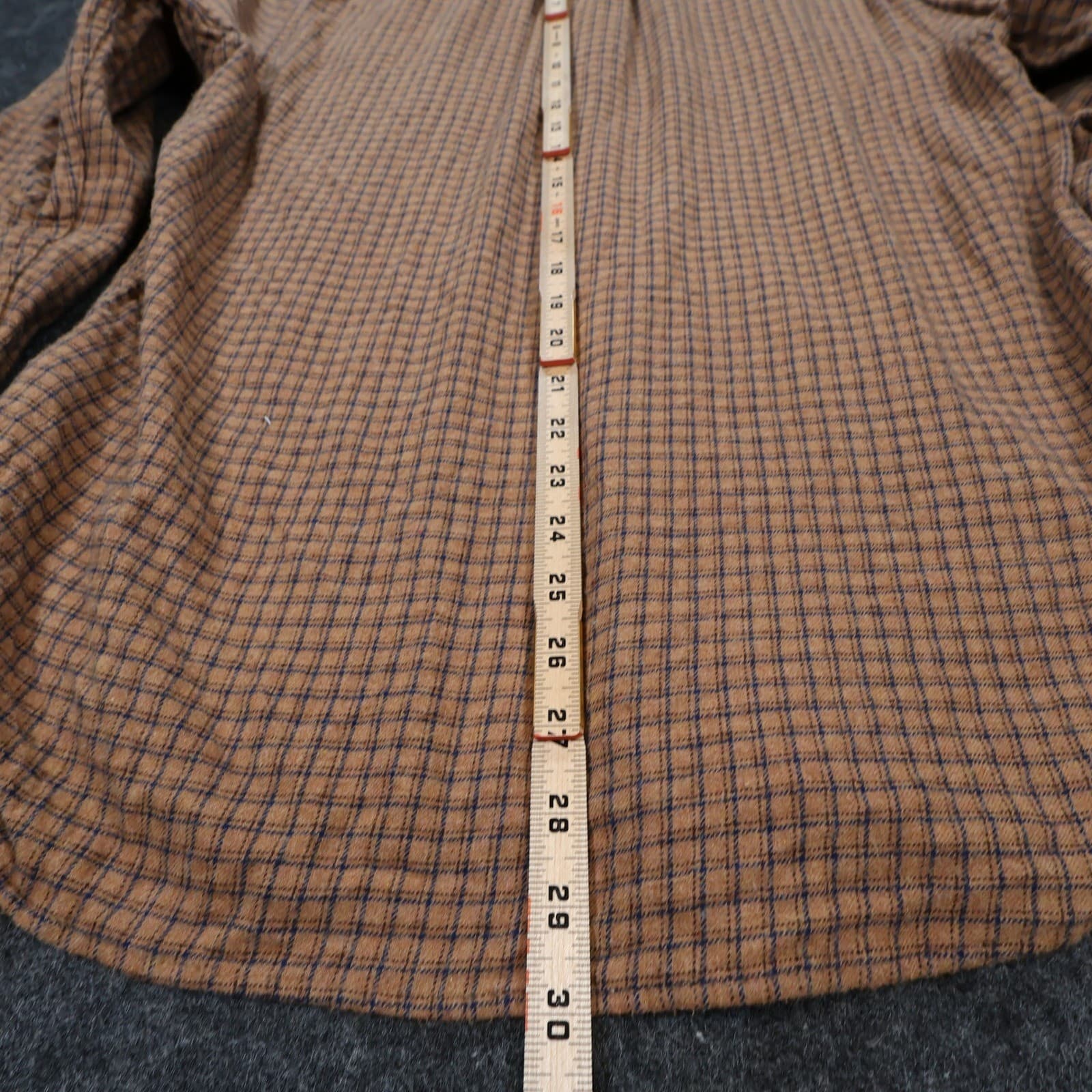 J.Crew Button Down Mens M Brown Excellent Plaid Brushed Twill - Thumbnail 5