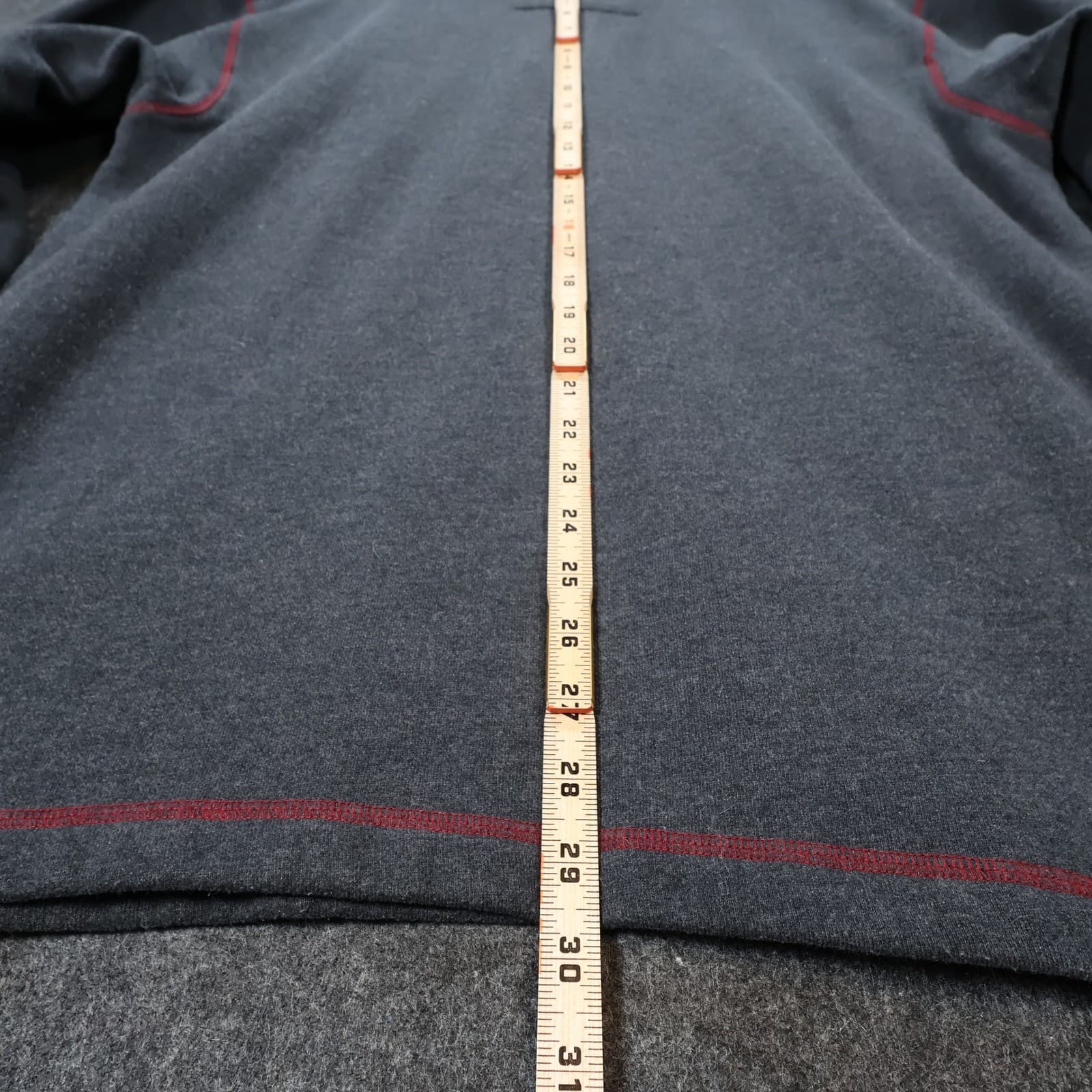 Arrow Quarter Zip Pullover Mens XL Gray Excellent Contrast Stitching Sweatshirt - Thumbnail 5
