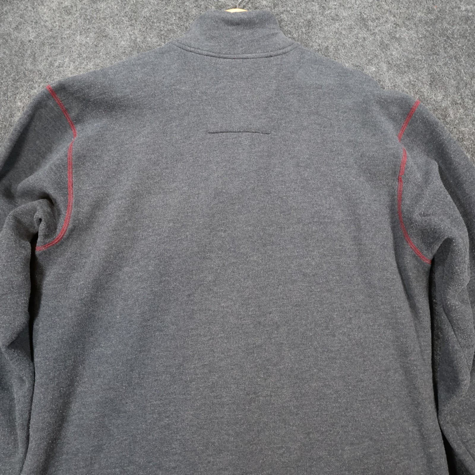 Arrow Quarter Zip Pullover Mens XL Gray Excellent Contrast Stitching Sweatshirt - Thumbnail 10