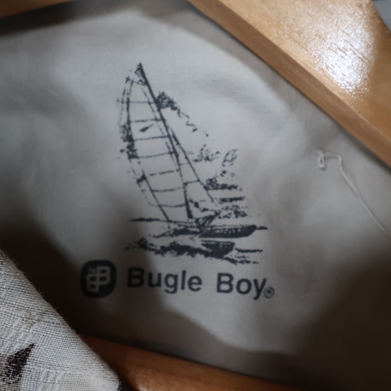 Bugle Boy Button Up Mens XL Beige New Fish Print Short Sleeve Excellent - Thumbnail 9