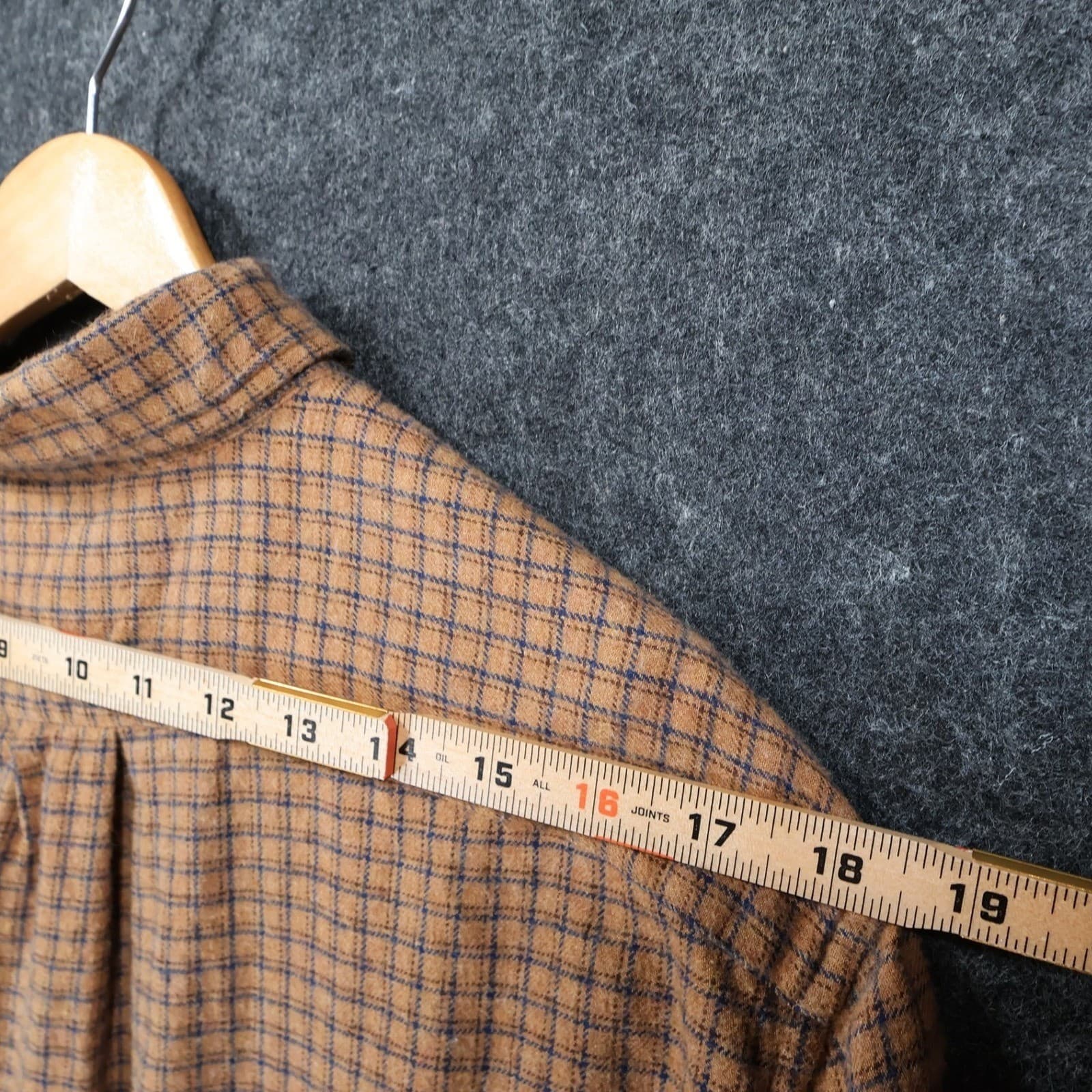J.Crew Button Down Mens M Brown Excellent Plaid Brushed Twill - Thumbnail 6