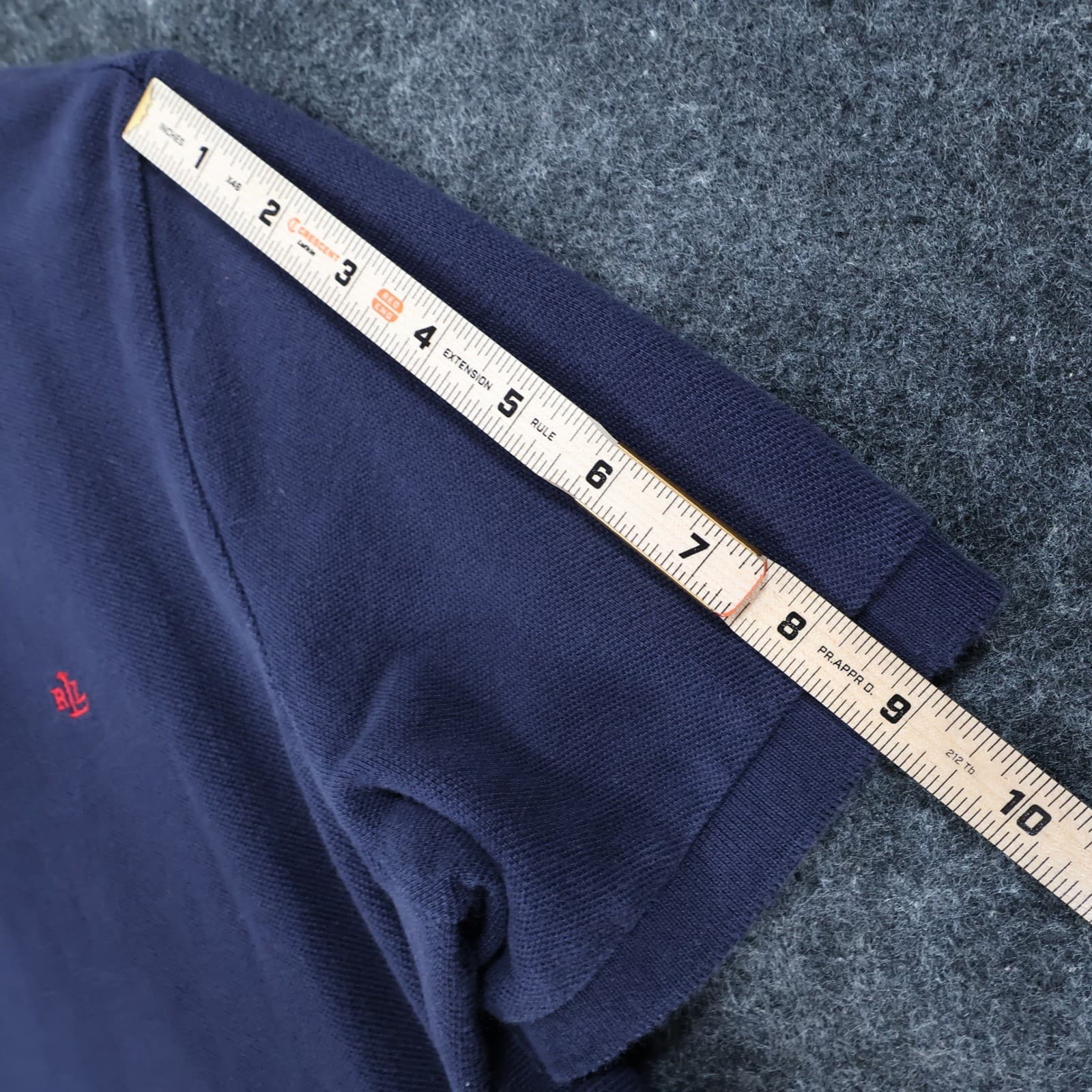 Lauren Ralph Lauren Polo Mens L Blue Excellent Short Sleeve Pique Cotton - Thumbnail 4
