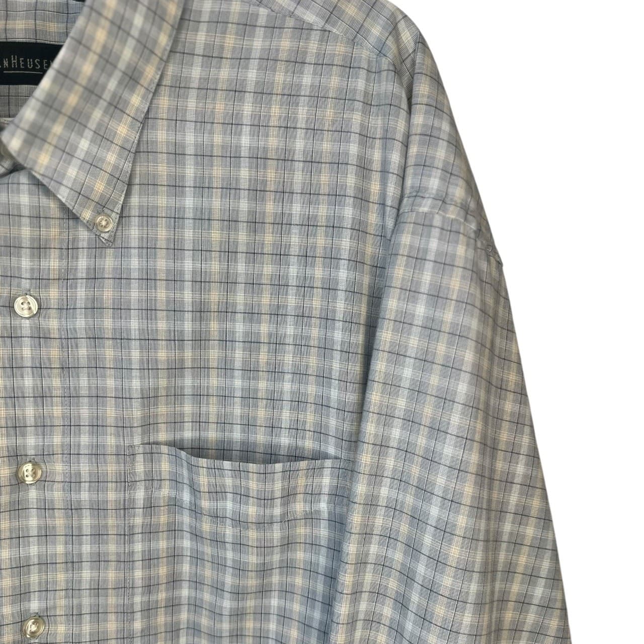 Mens Van Heusen Plaid Button Down Long Sleeve Shirt Classic Fit - Thumbnail 6