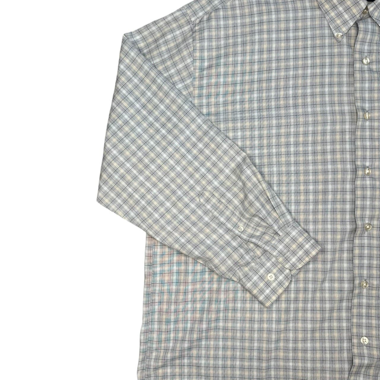 Mens Van Heusen Plaid Button Down Long Sleeve Shirt Classic Fit - Thumbnail 4