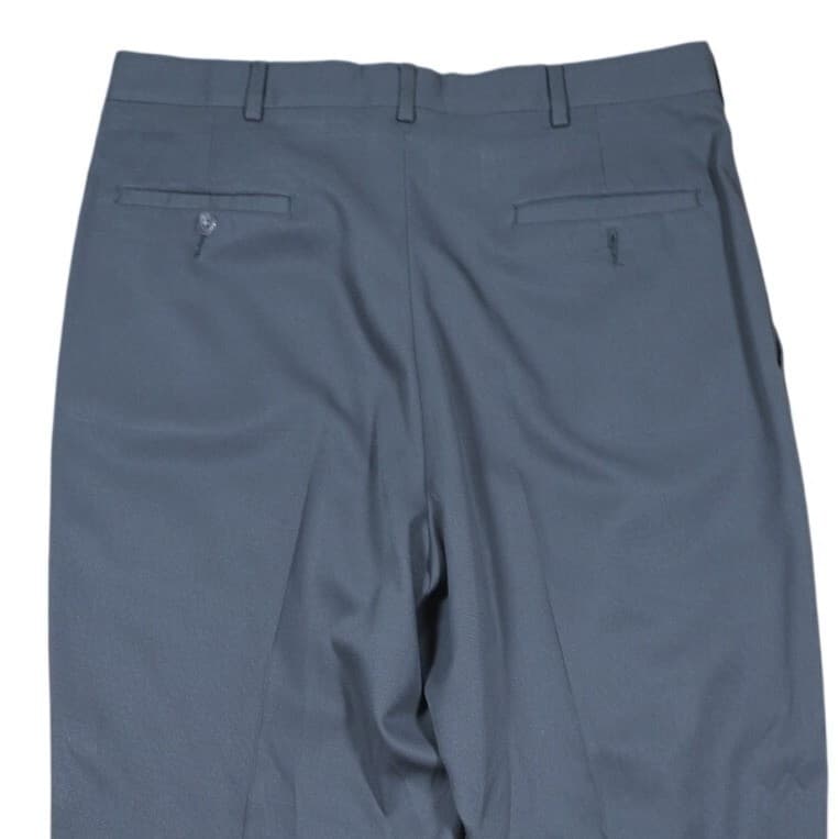 John Henry Mens Gray Pleated Front Micro Denier Polyester Dress Pants 34x32 - Thumbnail 4