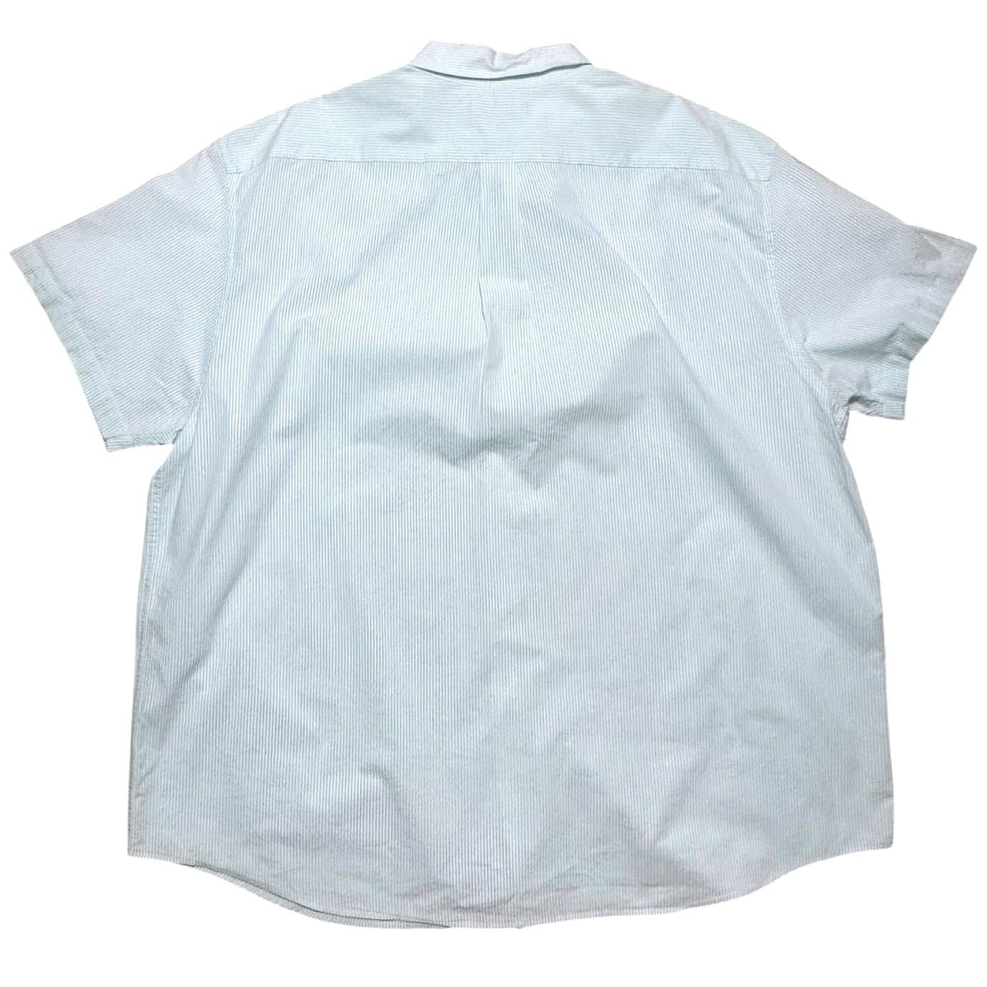 Roundtree & Yorke Mens XXL Short Sleeve Button Down Shirt Stripe - Thumbnail 4