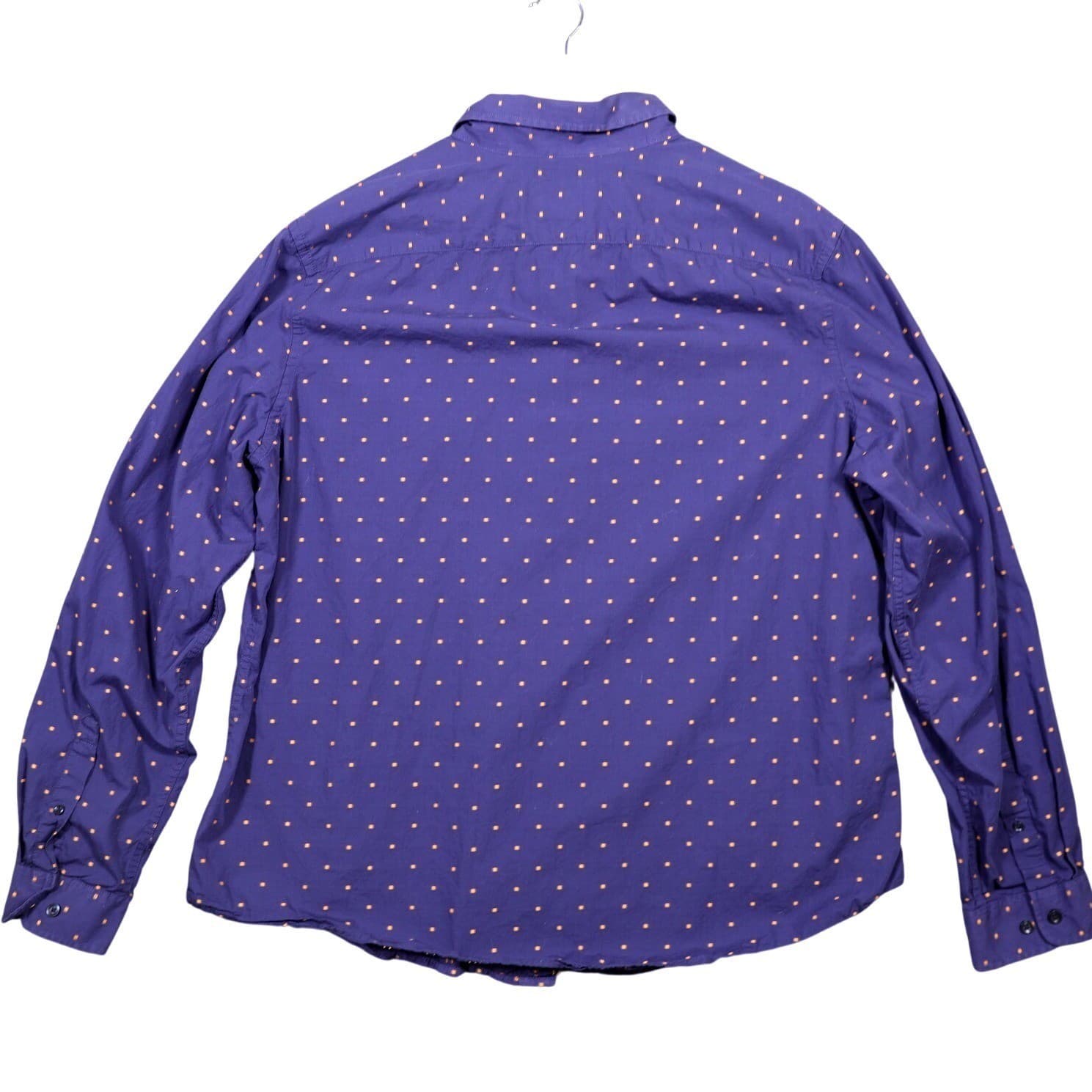 Goodfellow Co Mens Long Sleeve Button Down Shirt Purple Small Dot Print XXL - Thumbnail 4