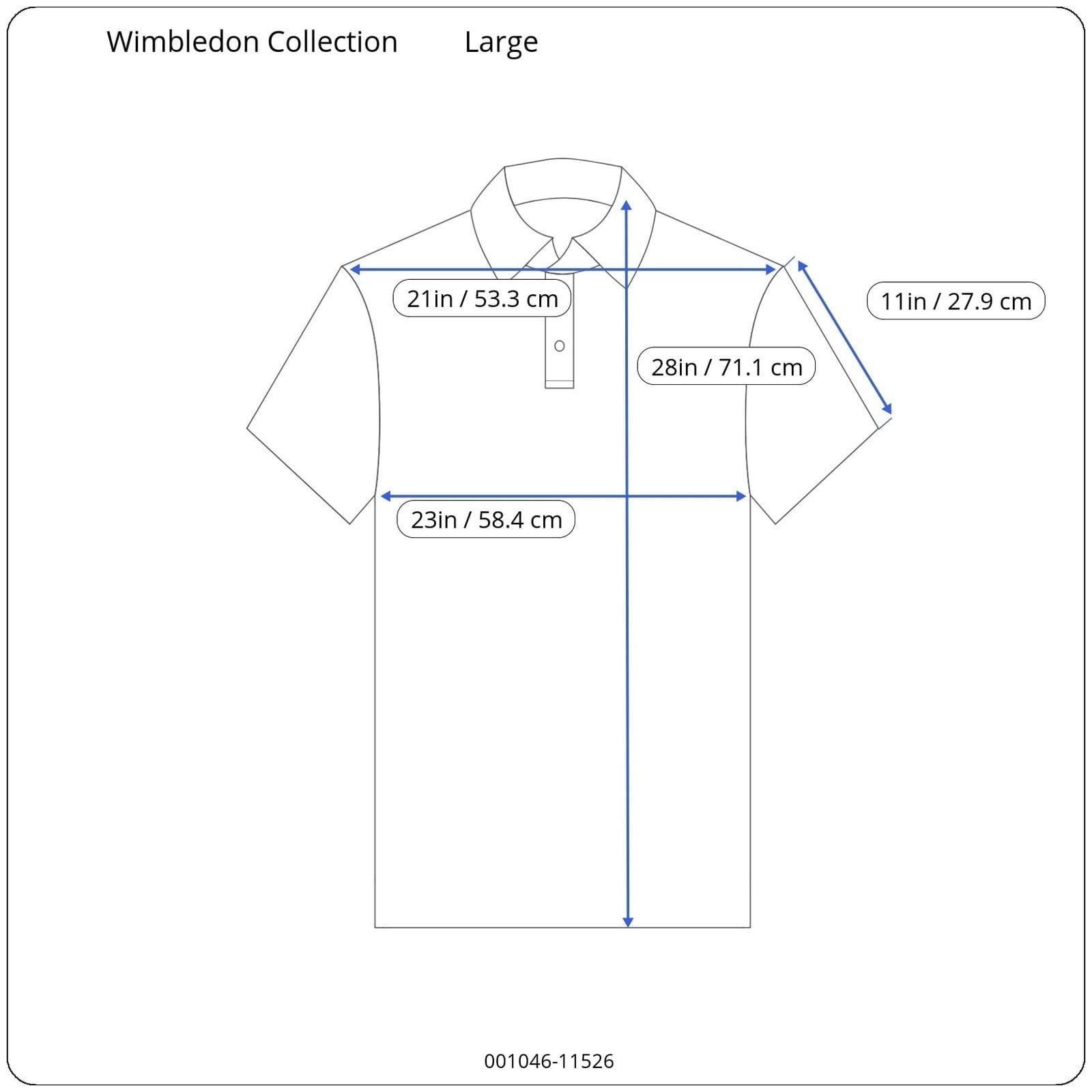 Wimbledon Collection Racquet Club Mens Striped Polo Shirt Short Sleeve Size L - Thumbnail 8