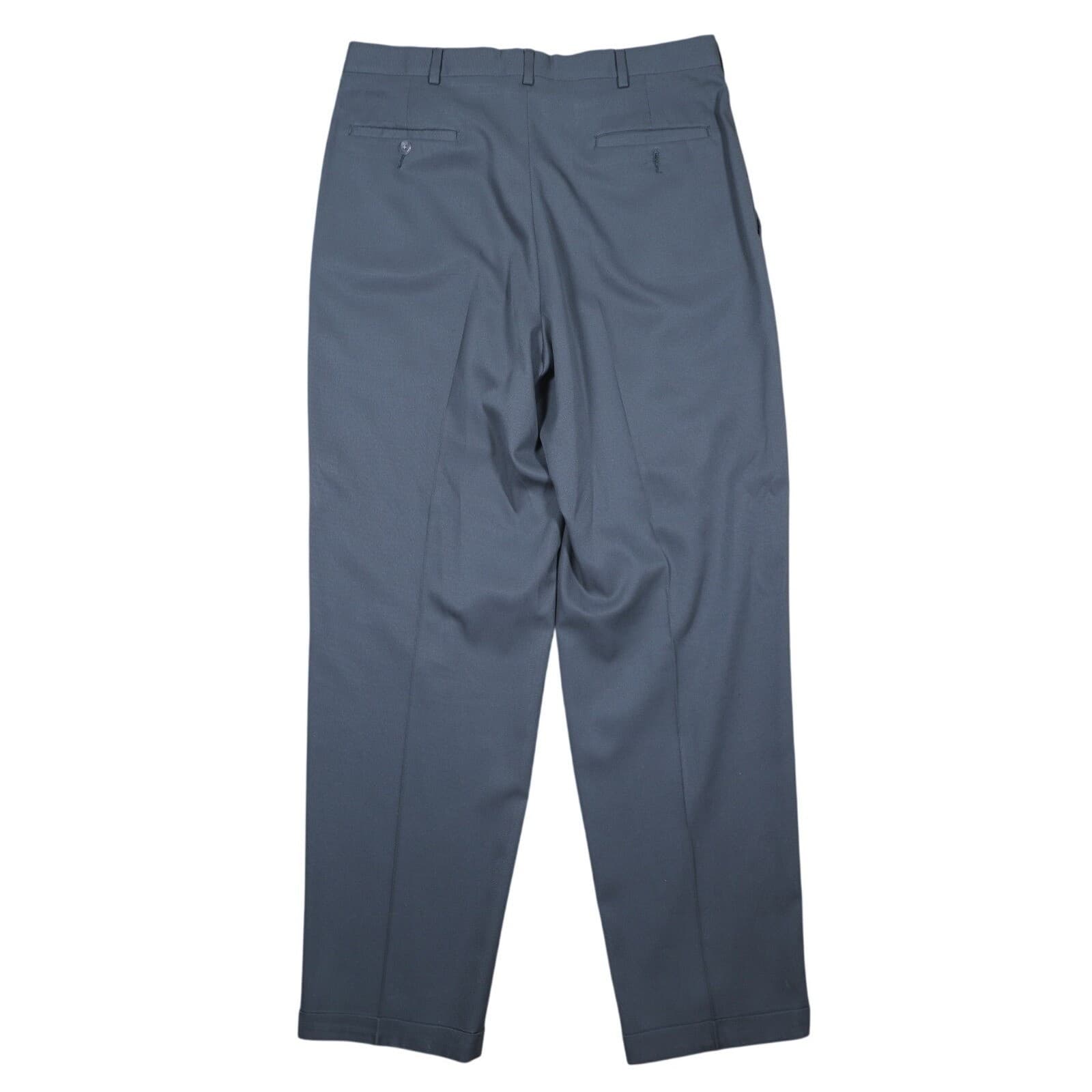 John Henry Mens Gray Pleated Front Micro Denier Polyester Dress Pants 34x32 - Thumbnail 2