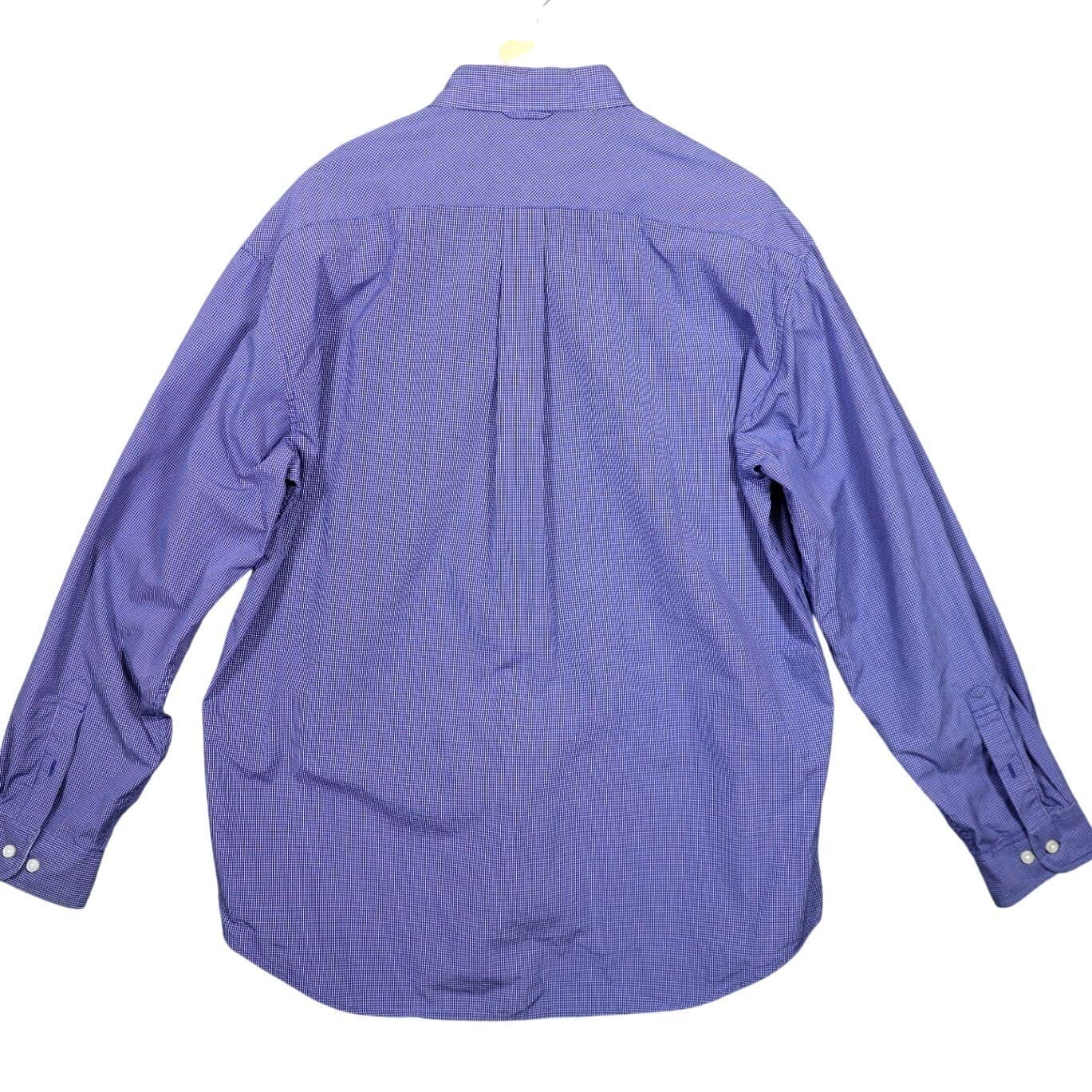 Tommy Hilfiger Golf Mens Button Down Shirt Long Sleeve Blue Gingham Size Large - Thumbnail 4
