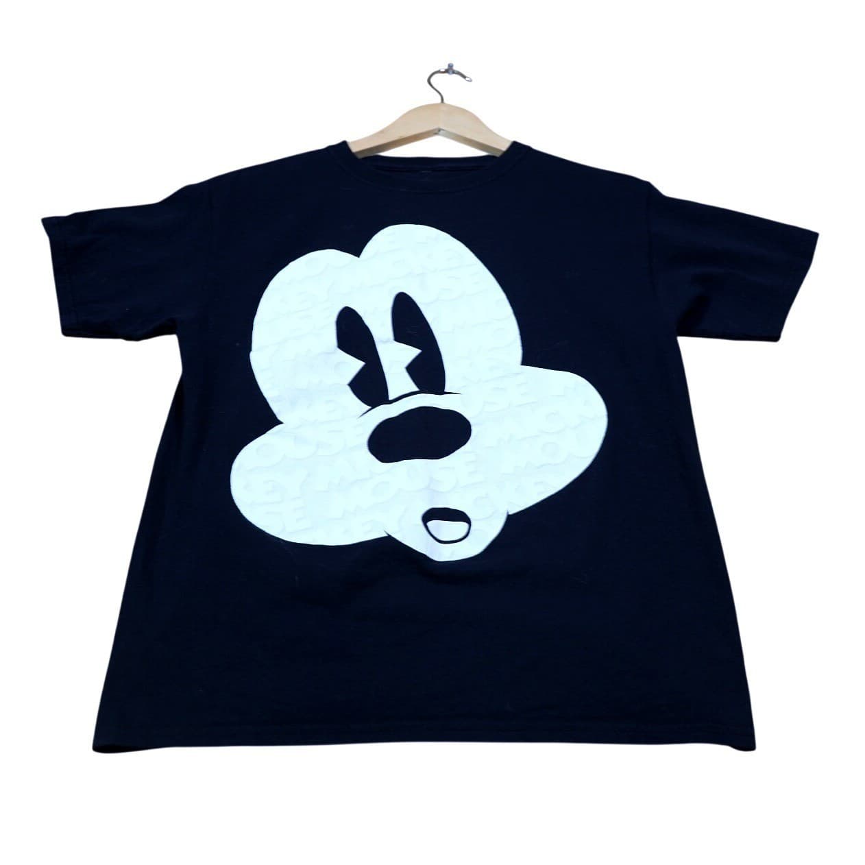 Disney Mickey Mouse Black Graphic T Shirt Short Sleeve Cotton Size L - Thumbnail 5