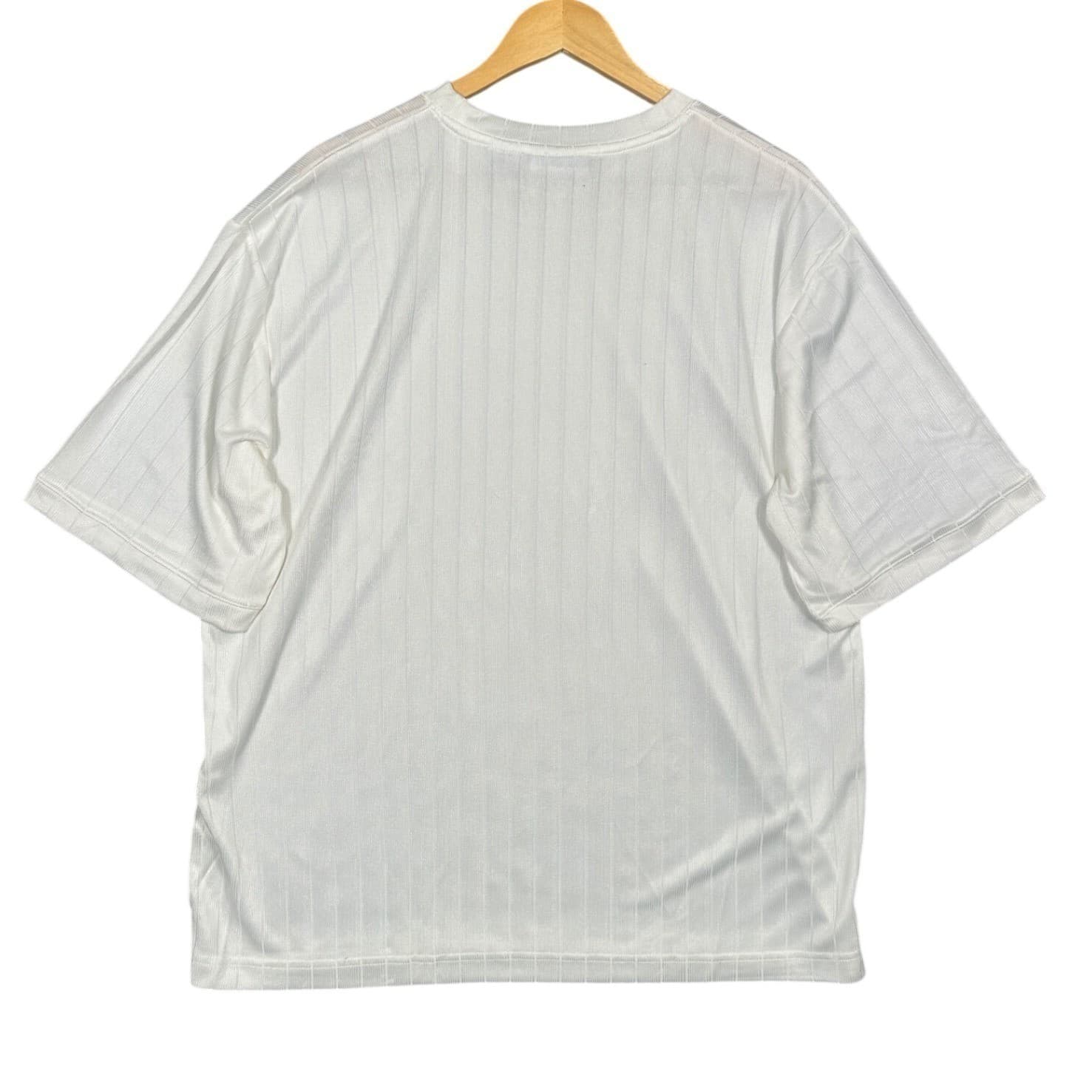 IRVINE PARK Mens White Striped T Shirt Athletic Gym Workout Casual Size XL - Thumbnail 2