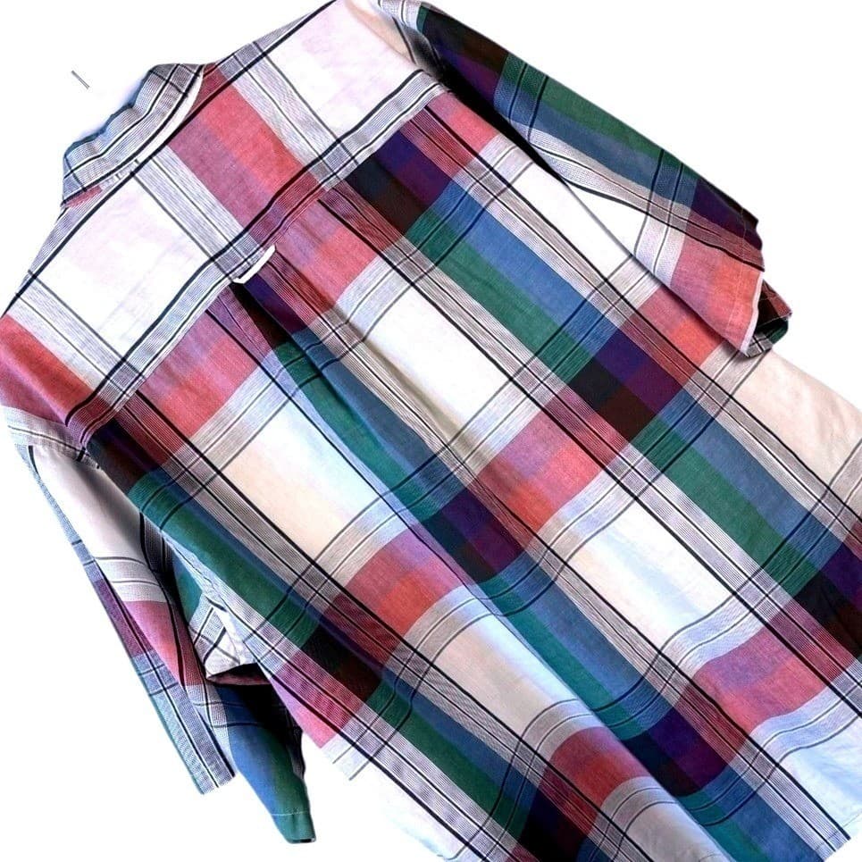 417 by Van Heusen Men's XL Extra Tall Plaid Short Sleeve Button Up Shirt - Thumbnail 4