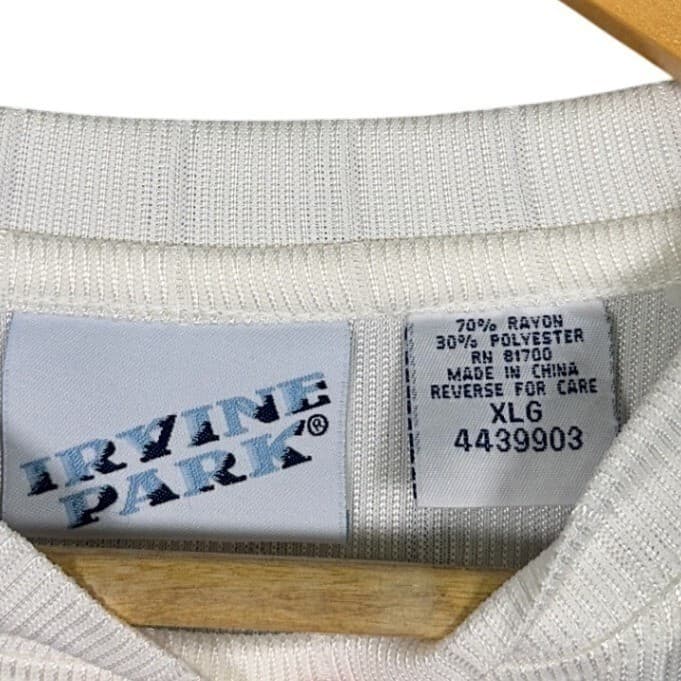 IRVINE PARK Mens White Striped T Shirt Athletic Gym Workout Casual Size XL - Thumbnail 5