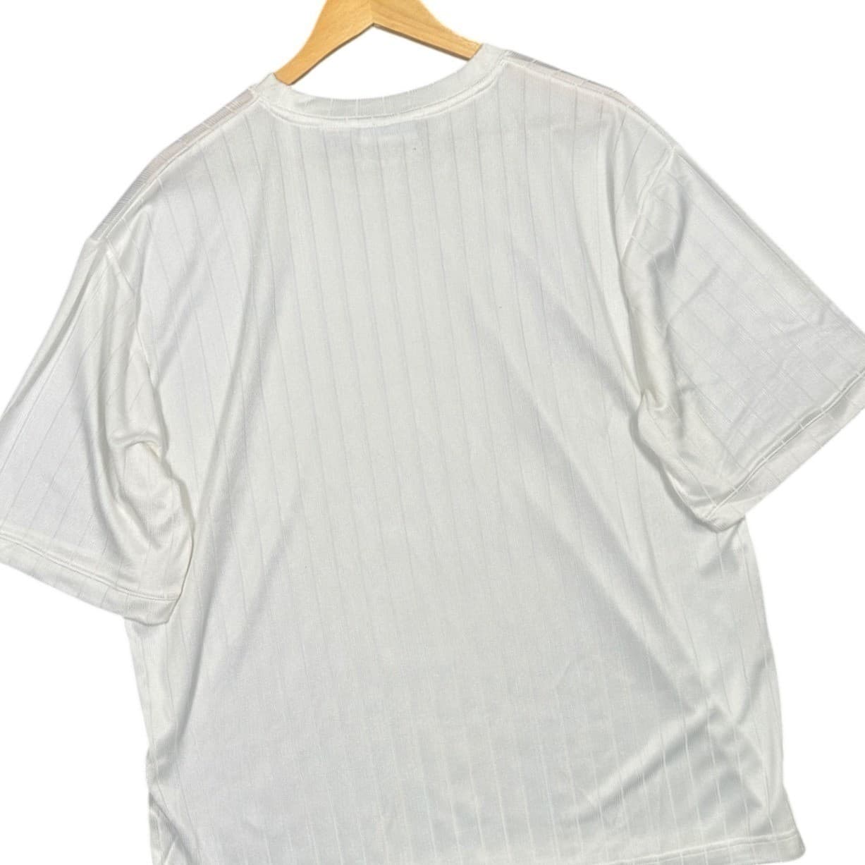 IRVINE PARK Mens White Striped T Shirt Athletic Gym Workout Casual Size XL - Thumbnail 4