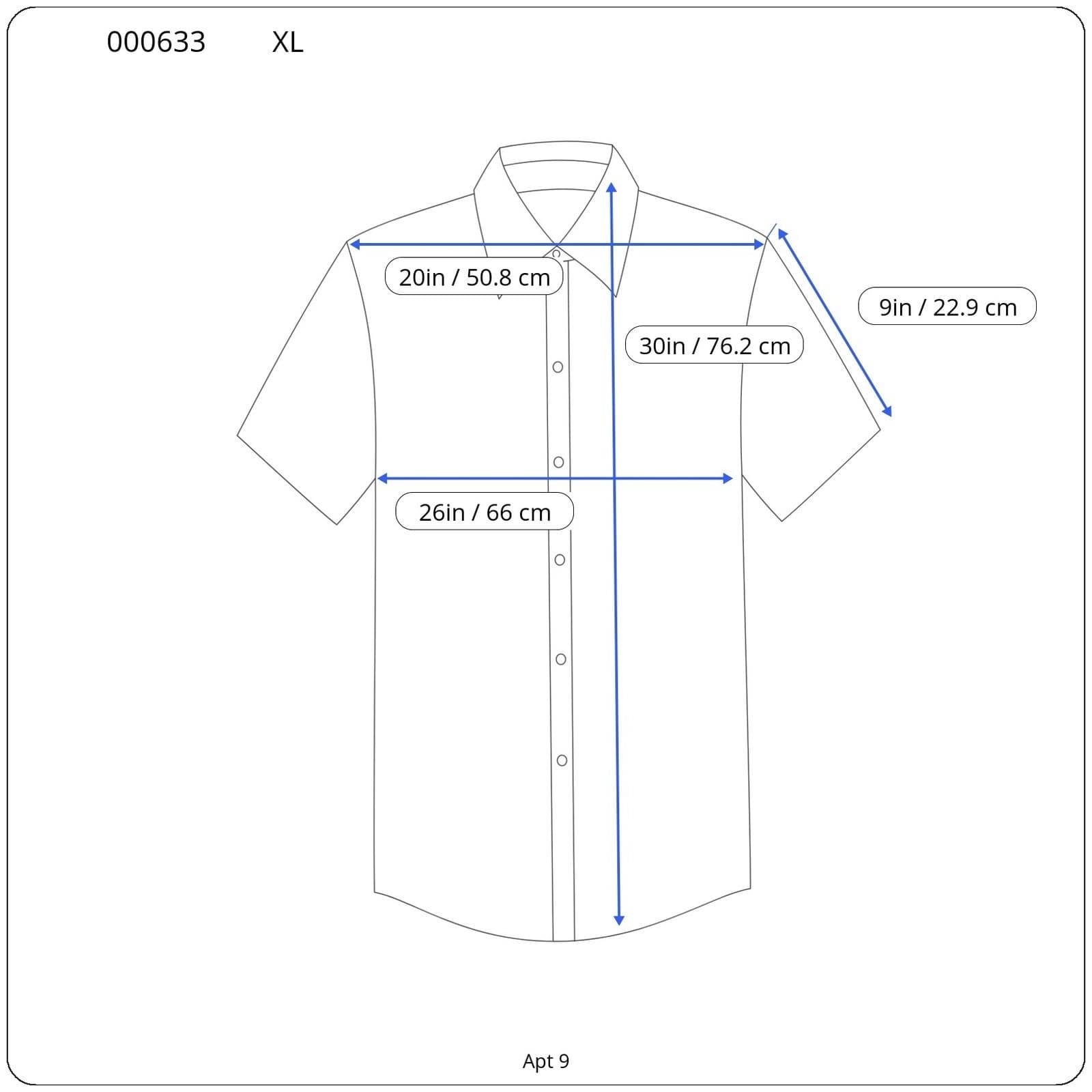 APT. 9 Men's XL Light Blue Slim Fit Short Sleeve Casual Shirt Stretch - Thumbnail 6