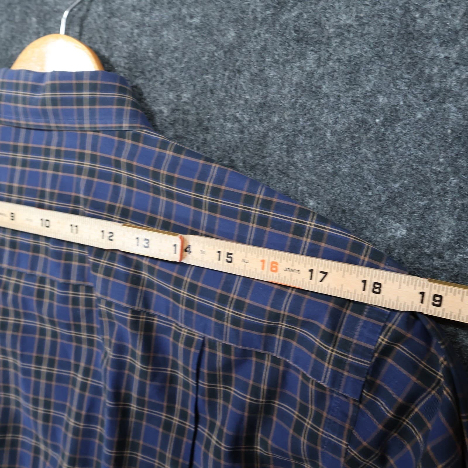 Scott Barber Button Up Mens M Blue Excellent Plaid Long Sleeve - Thumbnail 6