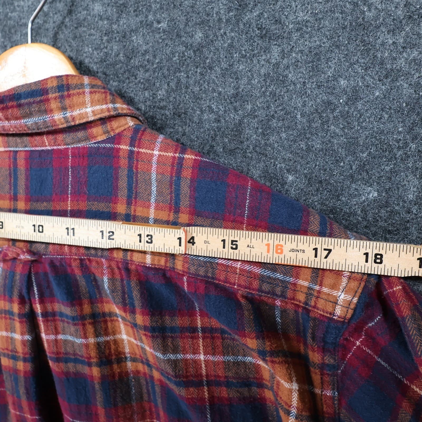 Eddie Bauer Flannel Shirt Mens Medium Multicolor Excellent Plaid Button Up - Thumbnail 6