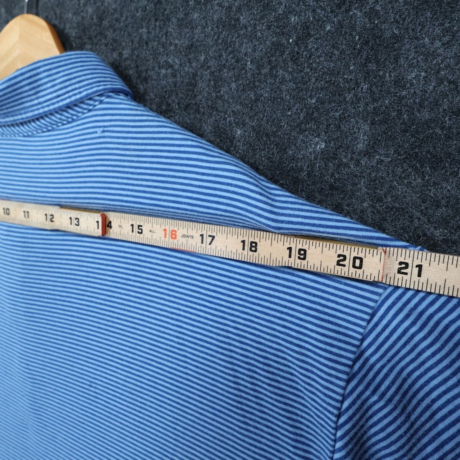 Member's Mark Polo Mens XXL Blue Excellent Striped Cotton Blend SOS15731 - Thumbnail 6