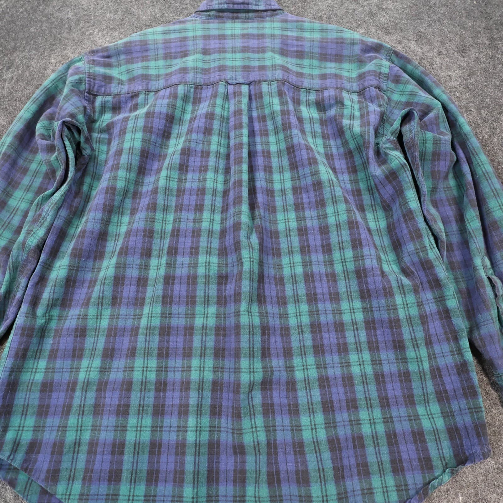 Specialty Collection Button Down Mens XL Green Excellent Plaid Flannel - Thumbnail 10
