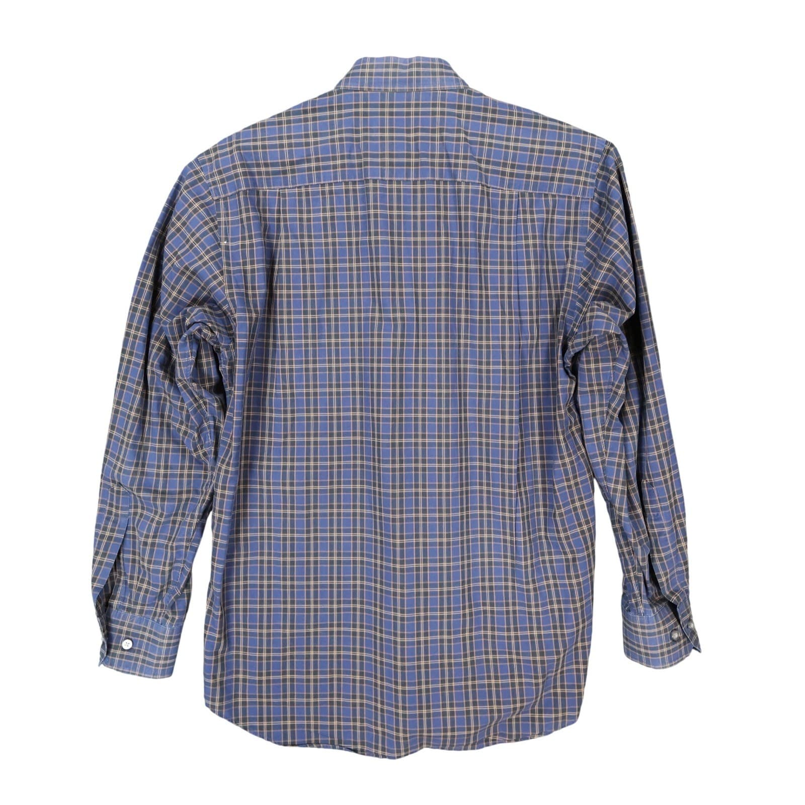 Scott Barber Button Up Mens M Blue Excellent Plaid Long Sleeve - Thumbnail 2