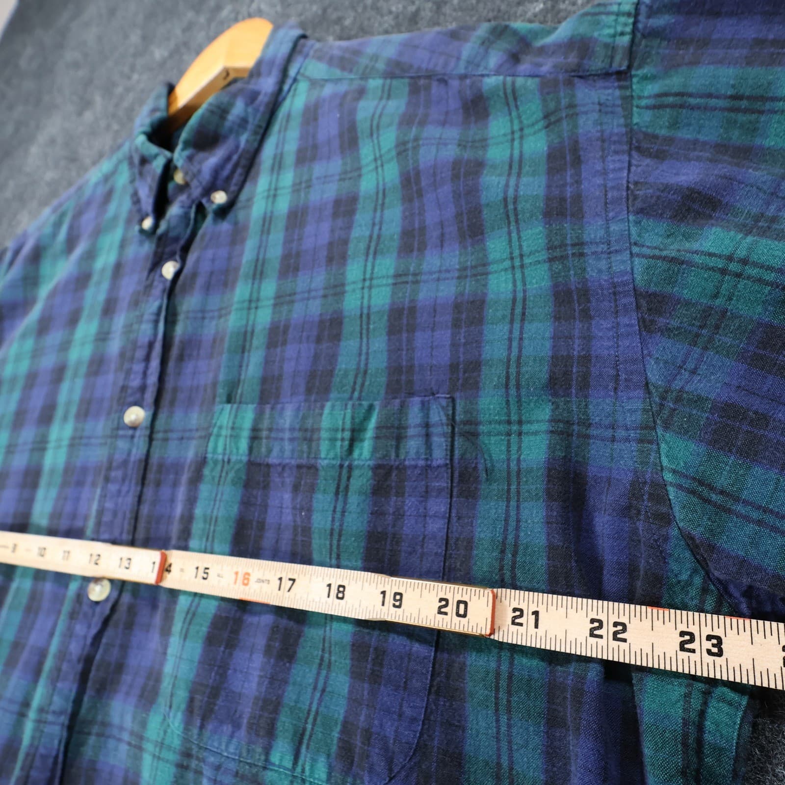 Specialty Collection Button Down Mens XL Green Excellent Plaid Flannel - Thumbnail 3