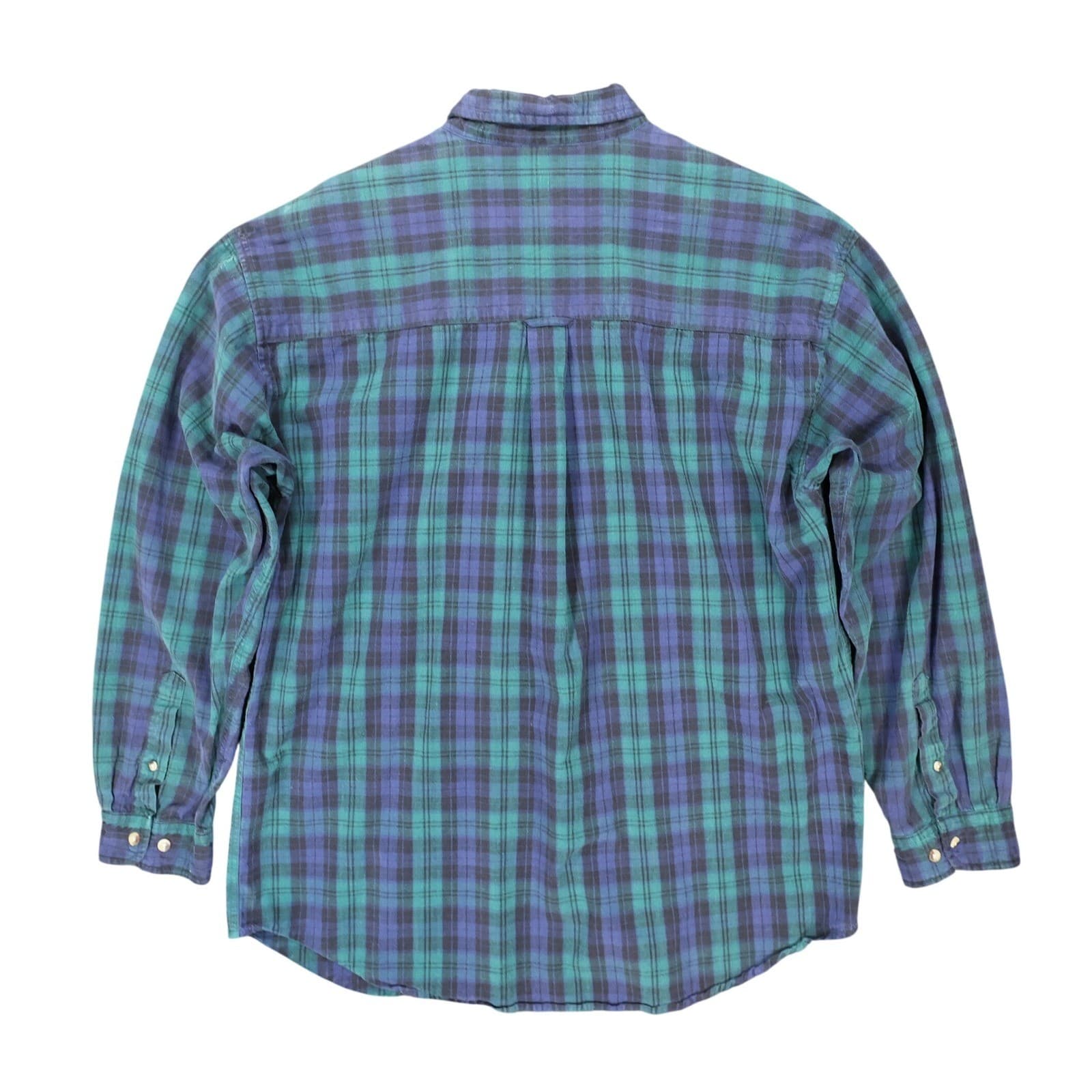 Specialty Collection Button Down Mens XL Green Excellent Plaid Flannel - Thumbnail 2