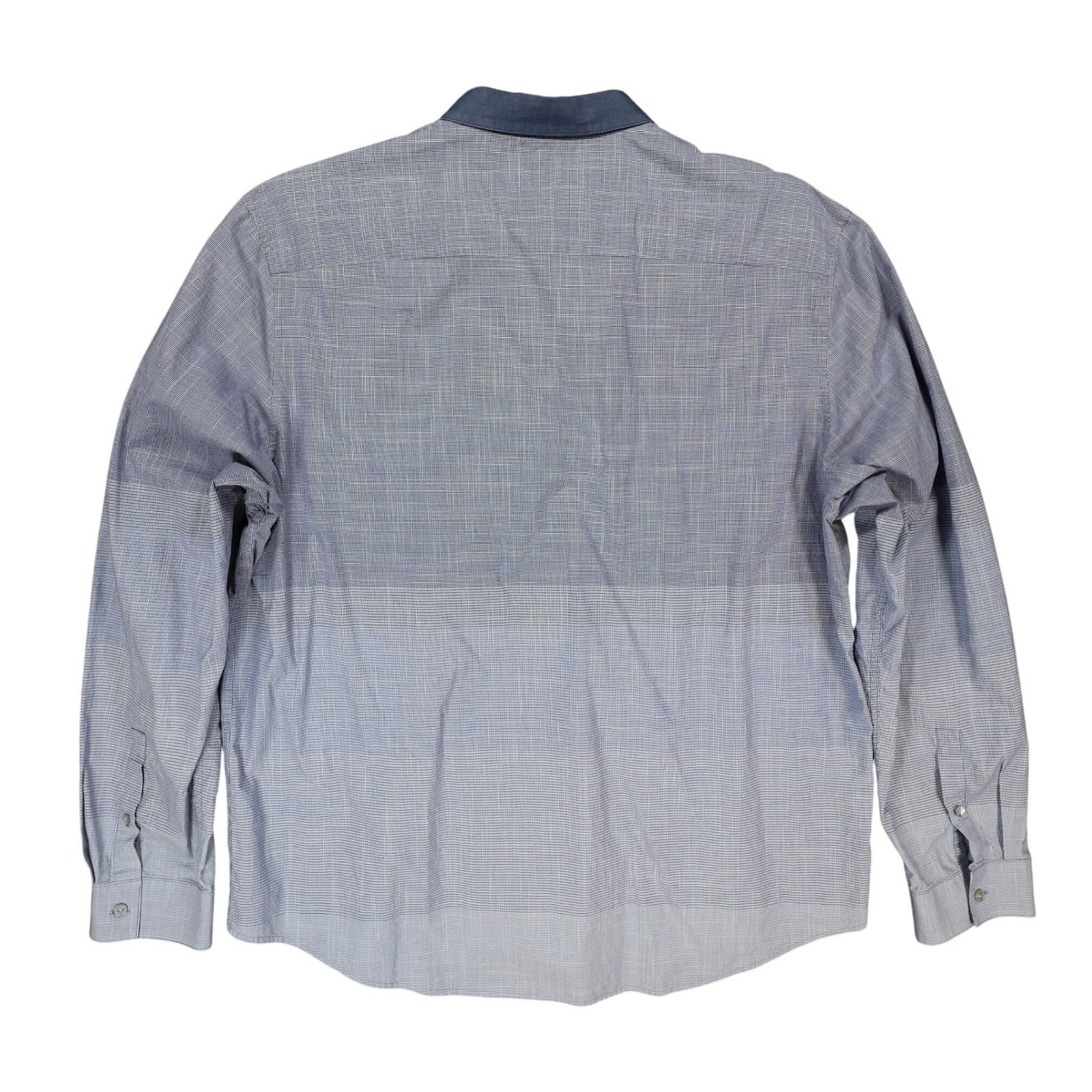 Calvin Klein Button Down Mens XXL Blue Excellent Ombre Pattern - Thumbnail 2