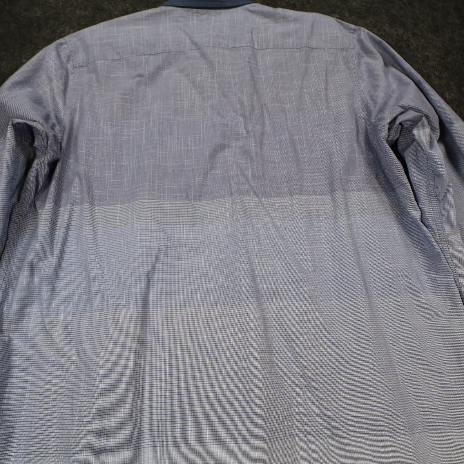 Calvin Klein Button Down Mens XXL Blue Excellent Ombre Pattern - Thumbnail 10