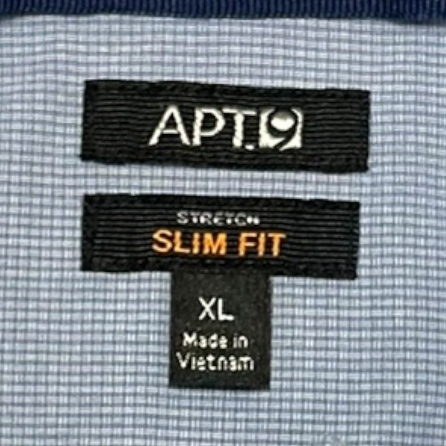 APT. 9 Men's XL Light Blue Slim Fit Short Sleeve Casual Shirt Stretch - Thumbnail 5