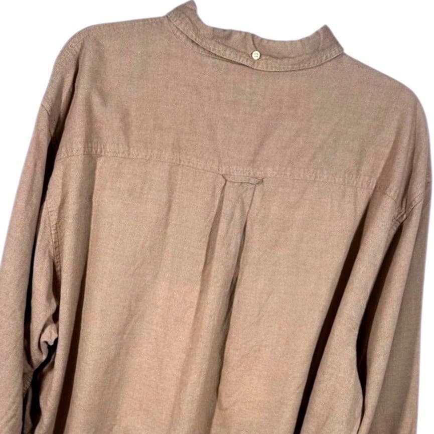 Catalina Mens 2XL Khaki Button Down Long Sleeve Casual Shirt Top - Thumbnail 4
