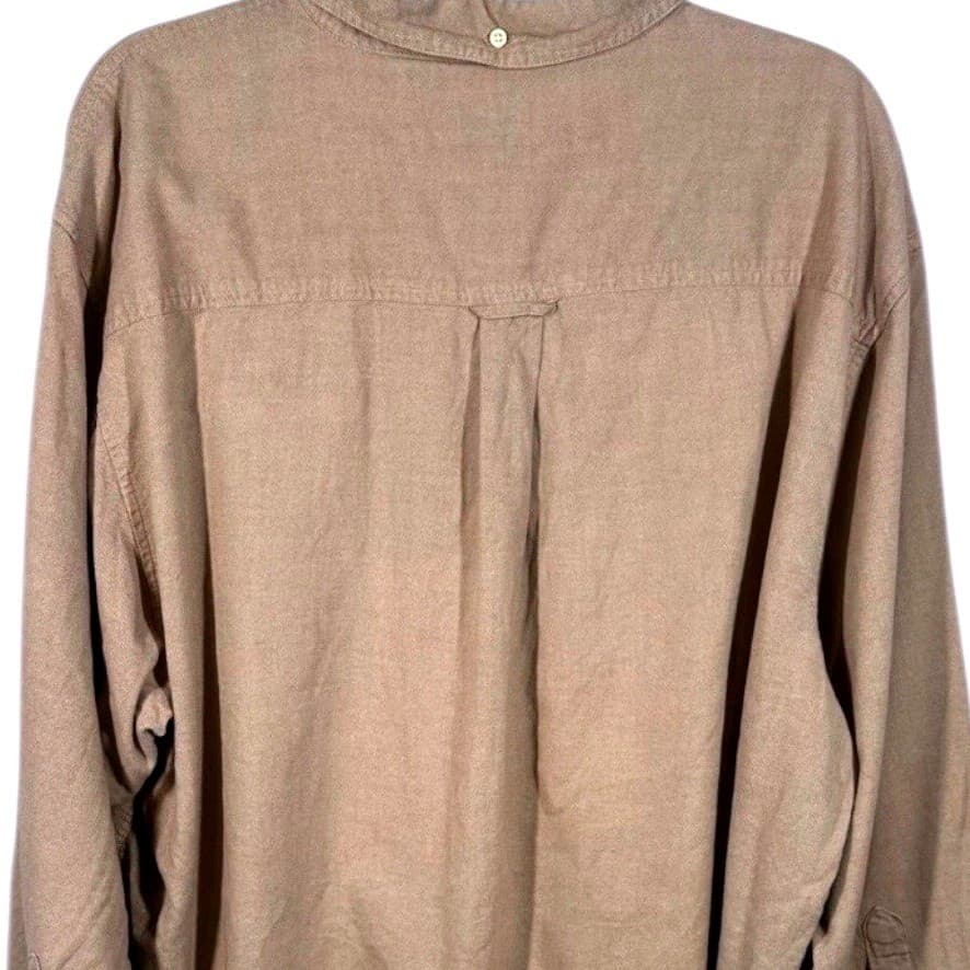 Catalina Mens 2XL Khaki Button Down Long Sleeve Casual Shirt Top - Thumbnail 5