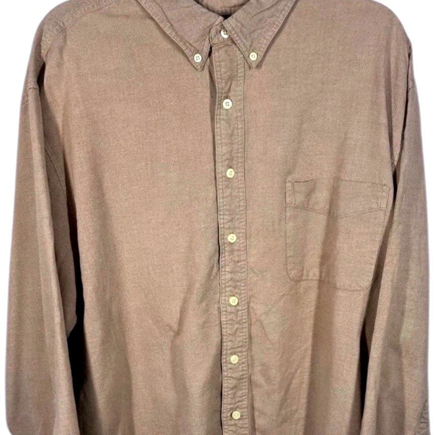 Catalina Mens 2XL Khaki Button Down Long Sleeve Casual Shirt Top - Thumbnail 6