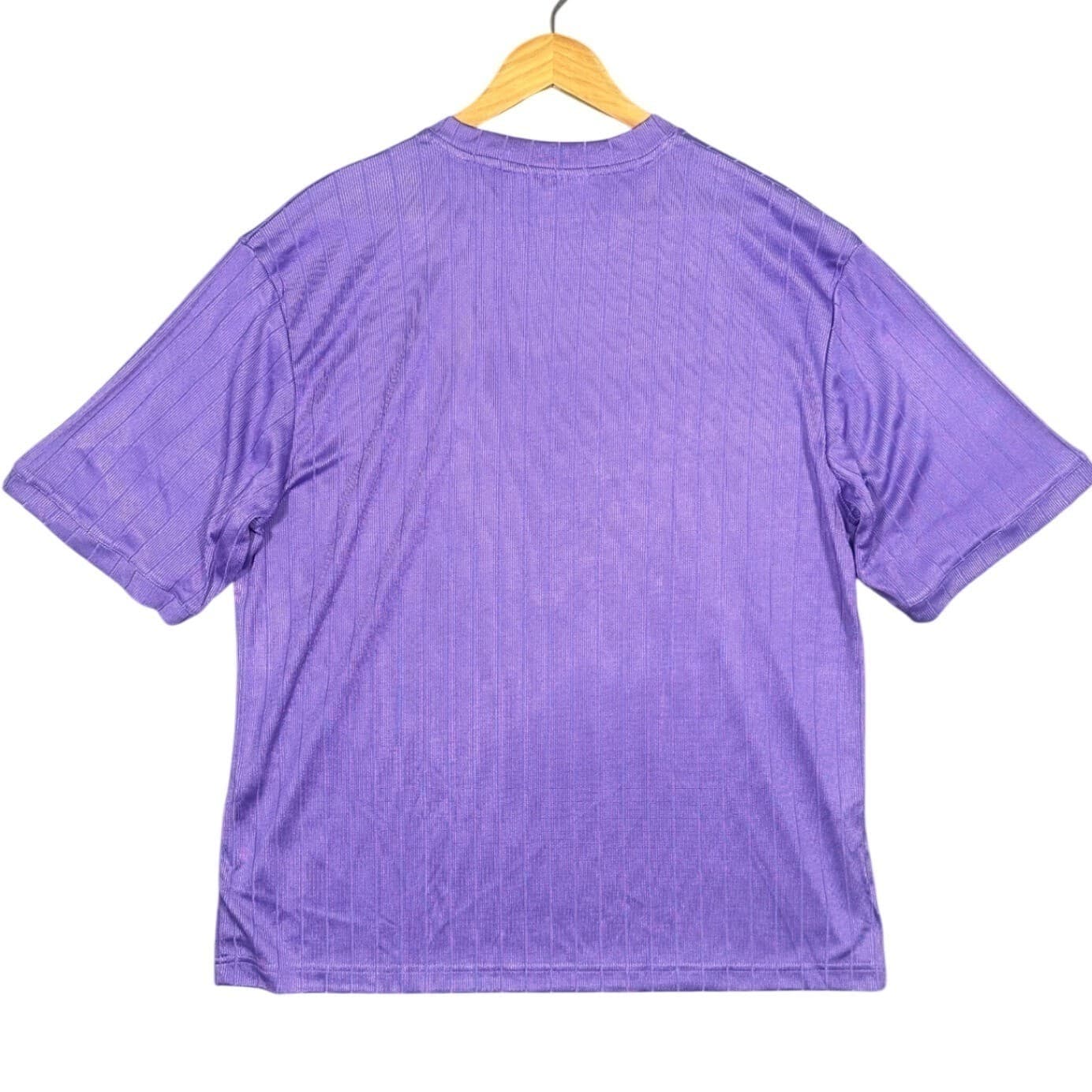 Irvine Park Purple Pinstripe Short Sleeve Crew Neck T Shirt Mens XL - Thumbnail 2