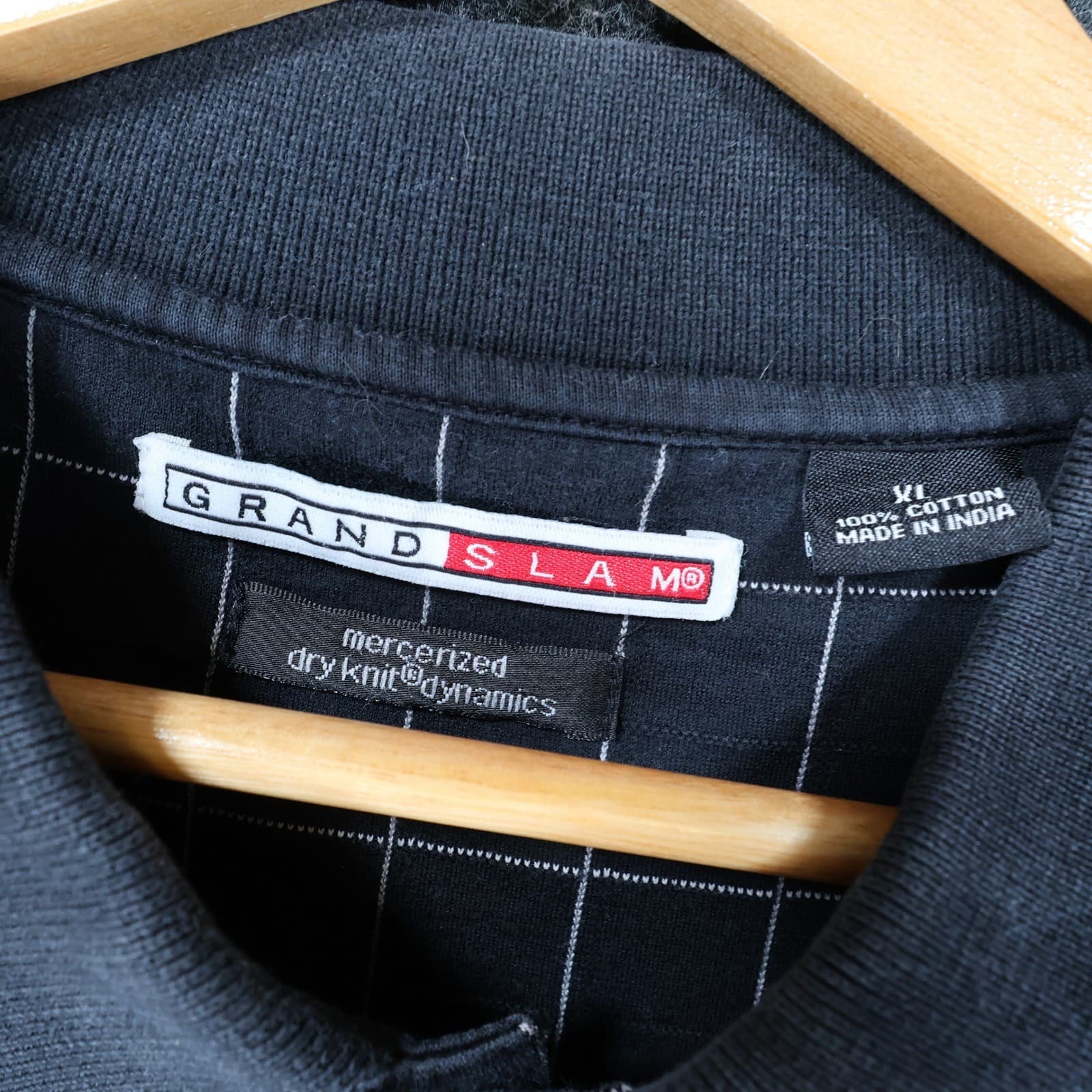 Grand Slam Polo Mens XL Navy Excellent Grid Pattern - Thumbnail 7