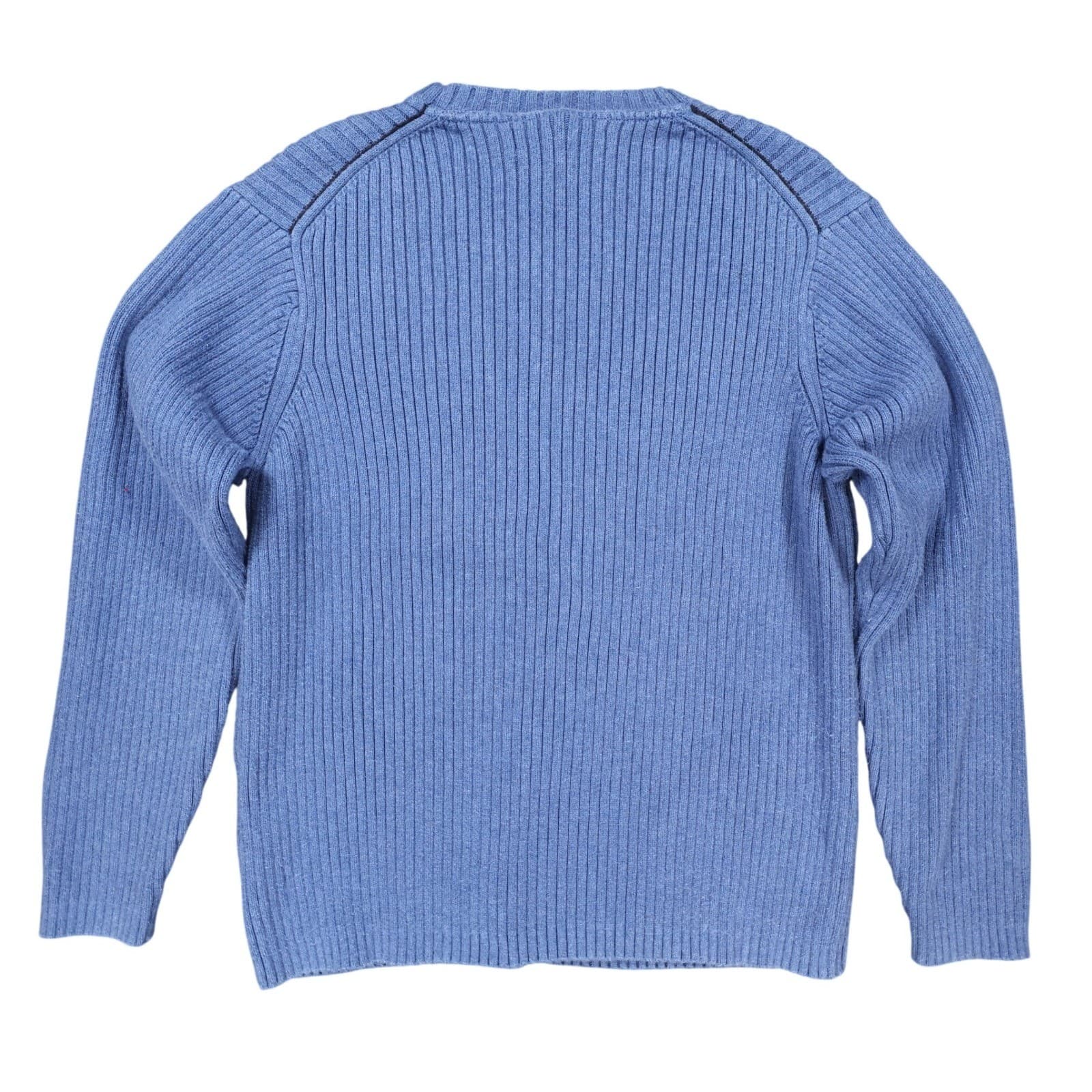 Tommy Hilfiger Sweater Mens Medium Blue Excellent Ribbed Knit - Thumbnail 2