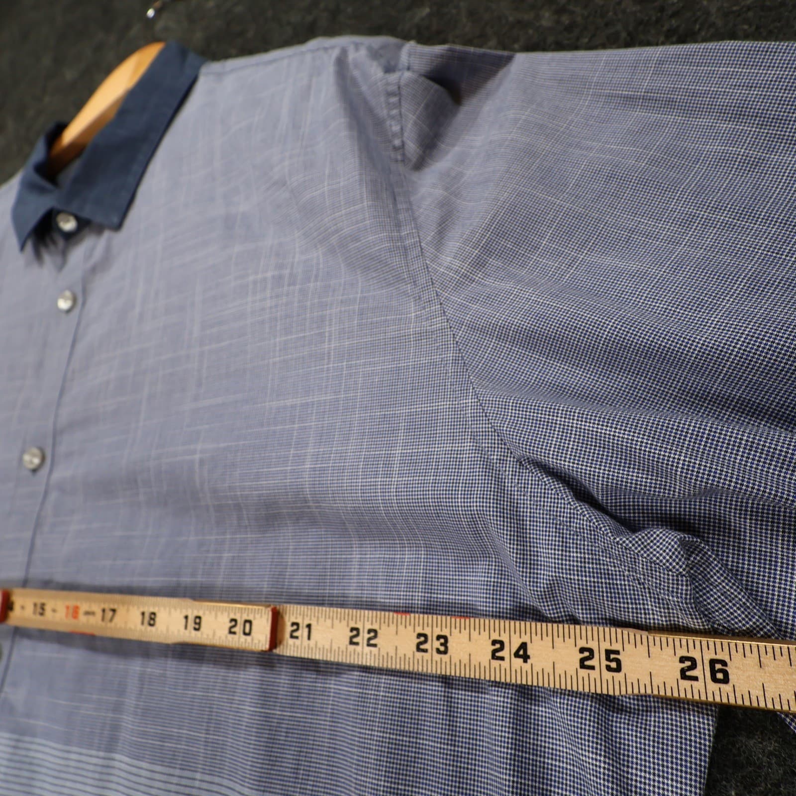 Calvin Klein Button Down Mens XXL Blue Excellent Ombre Pattern - Thumbnail 3