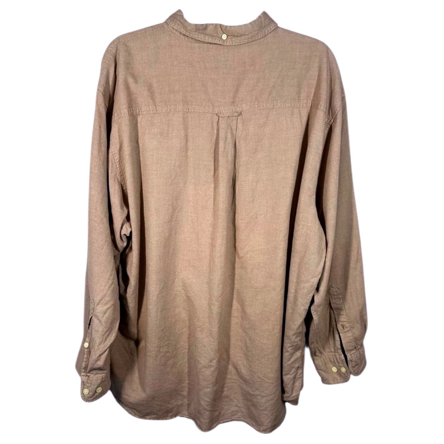 Catalina Mens 2XL Khaki Button Down Long Sleeve Casual Shirt Top - Thumbnail 2
