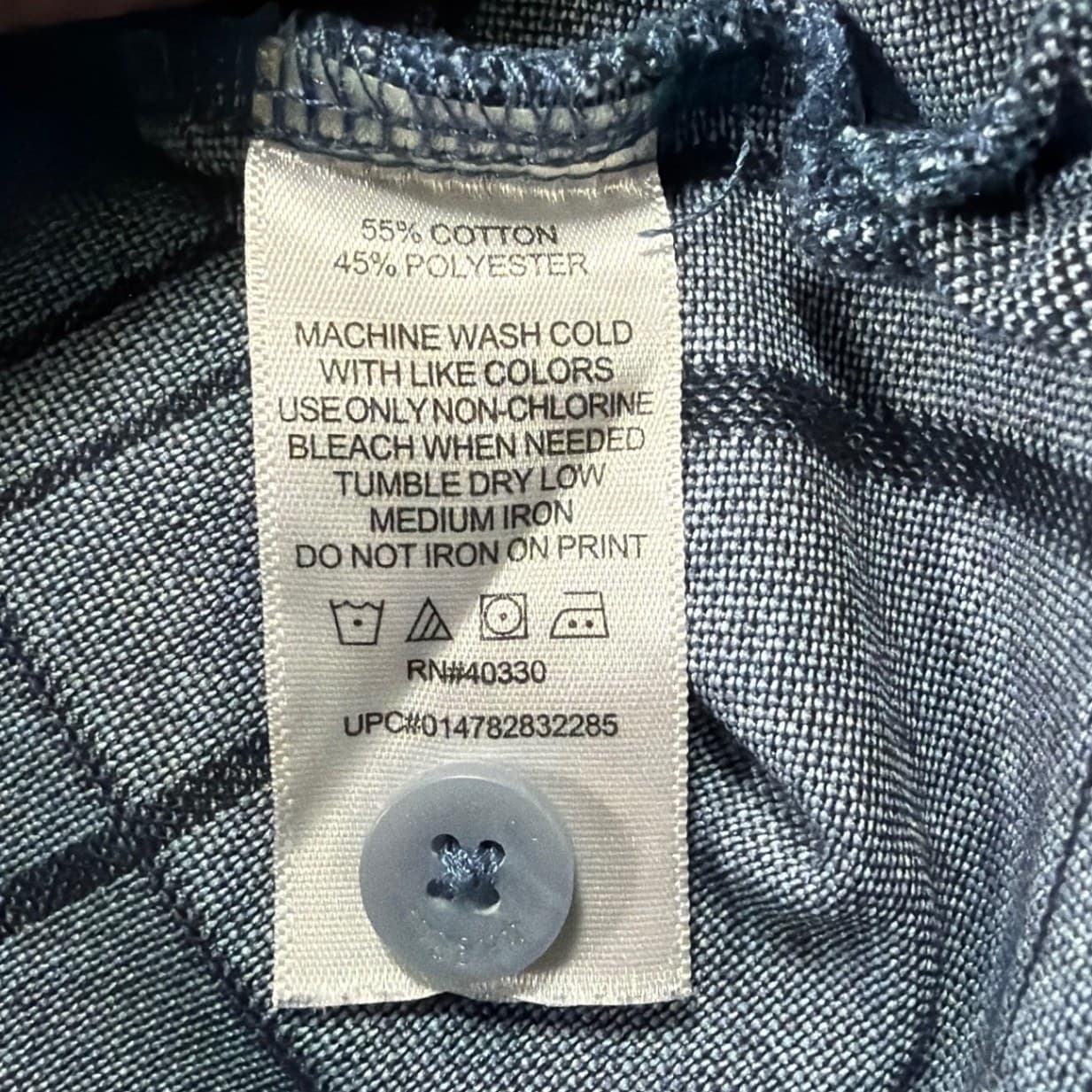 Haggar Polo Shirt Mens XXL Gray Plaid Short Sleeve Cotton Blend 1332 - Thumbnail 8